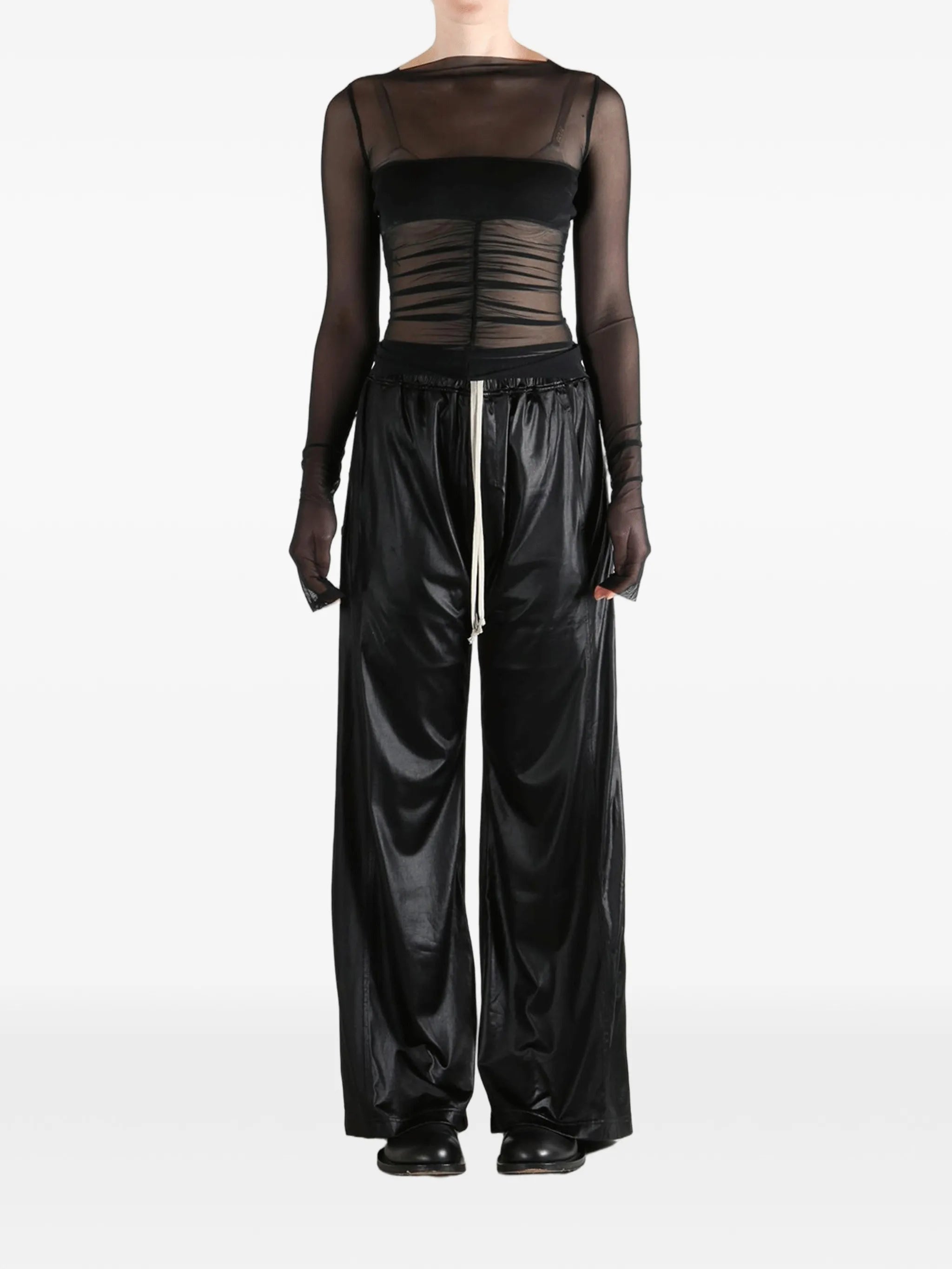 Temple long-sleeved bandeau top