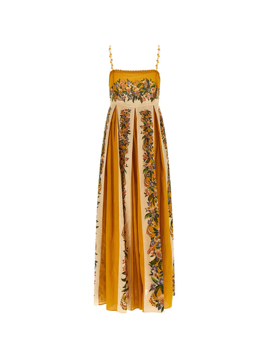 Sand Hilo striped floral-print maxi dress