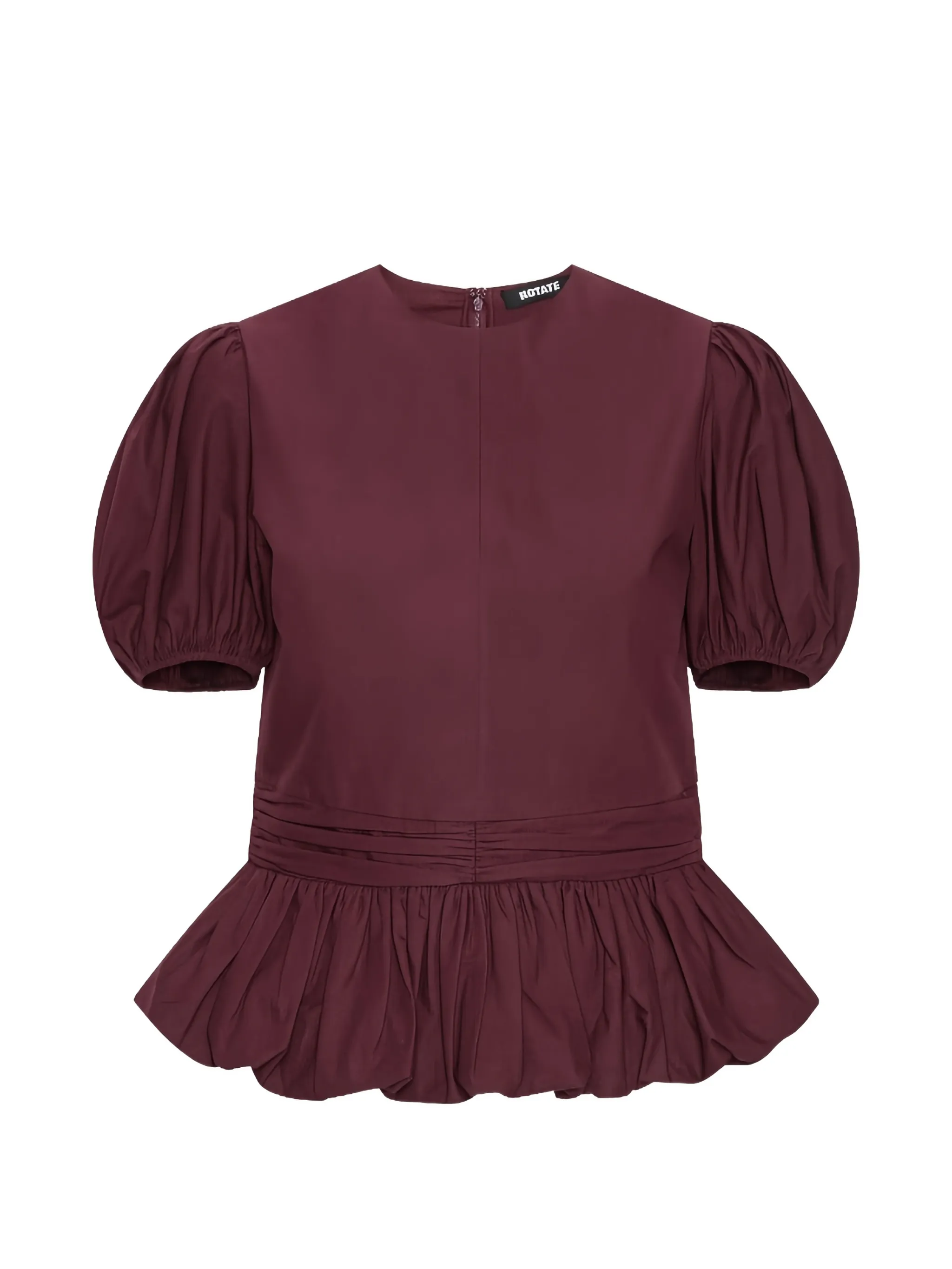 puff sleeve top bordeaux