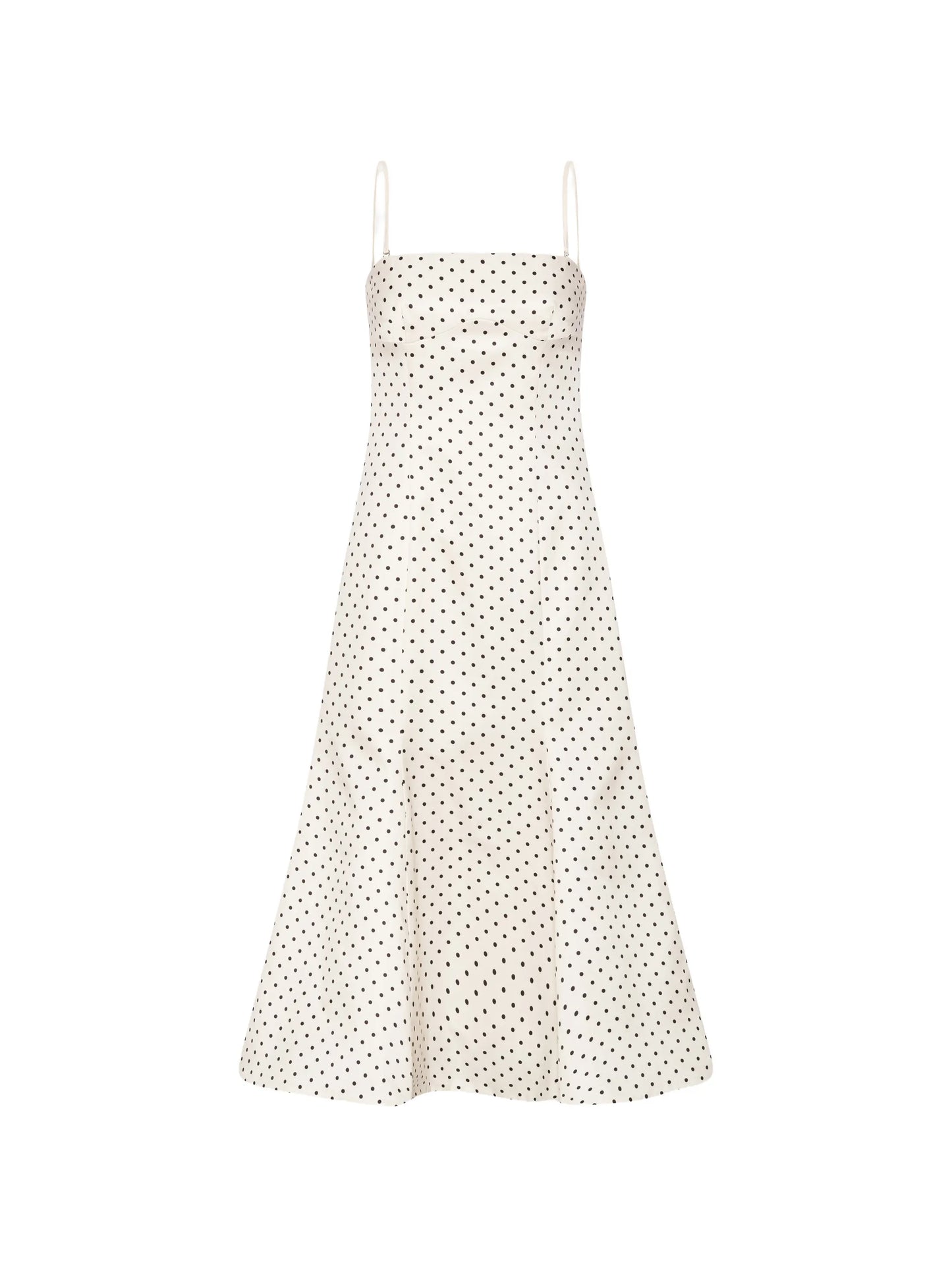 polka-dot midi dress