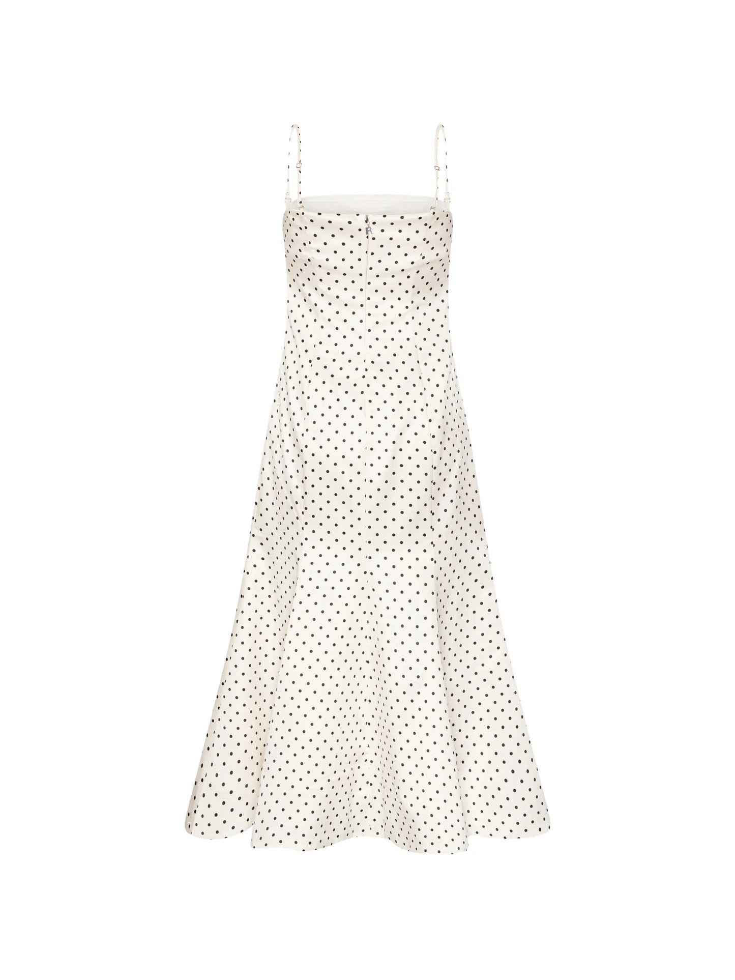 polka-dot midi dress