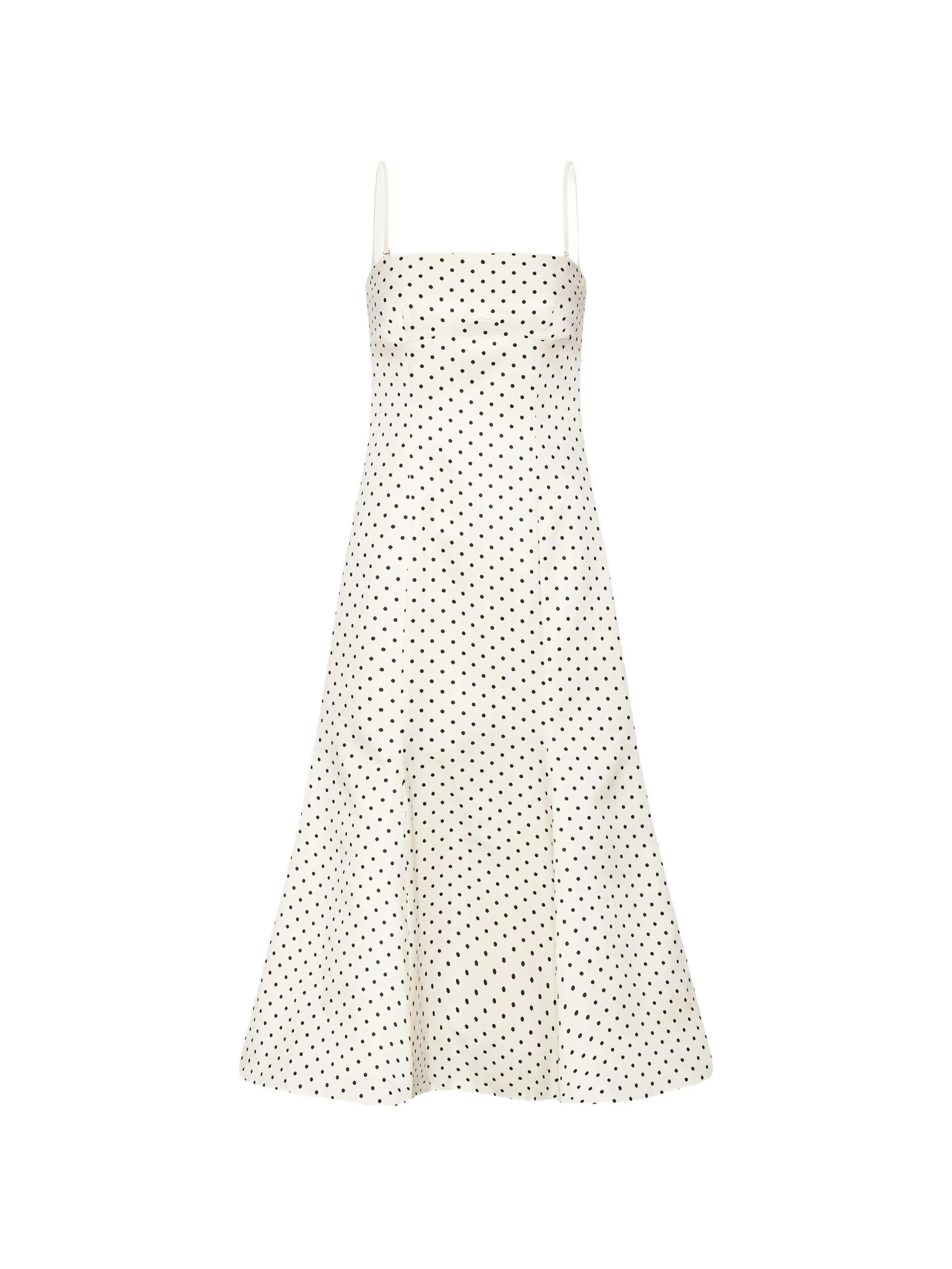 polka dot midi dress