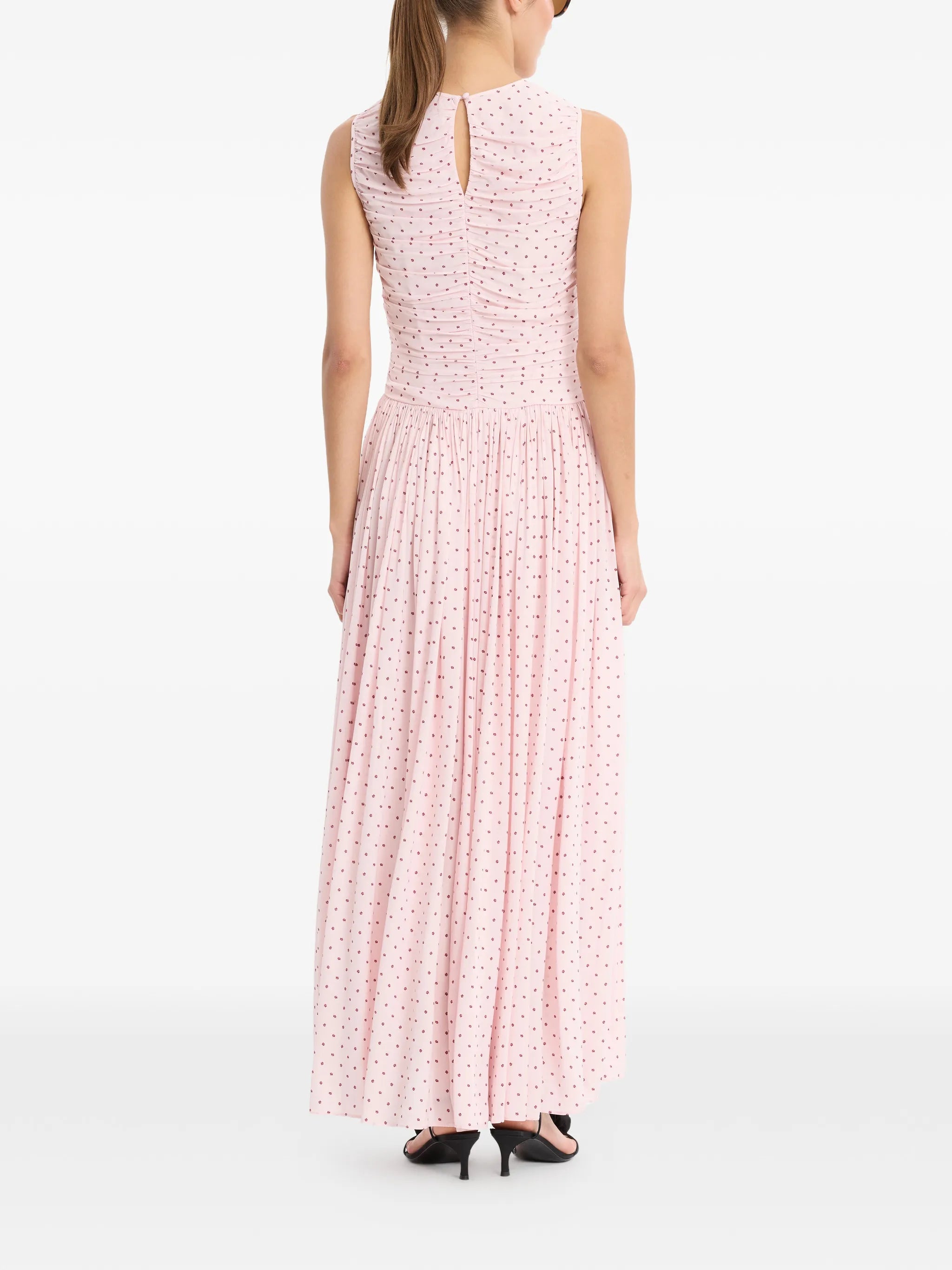 ruched maxi dress