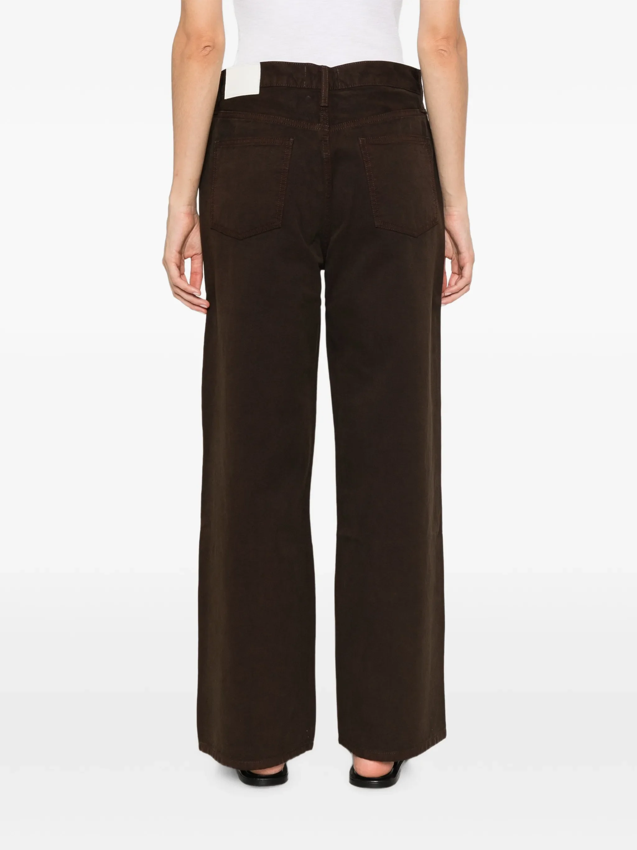 canvas mid-rise jeans