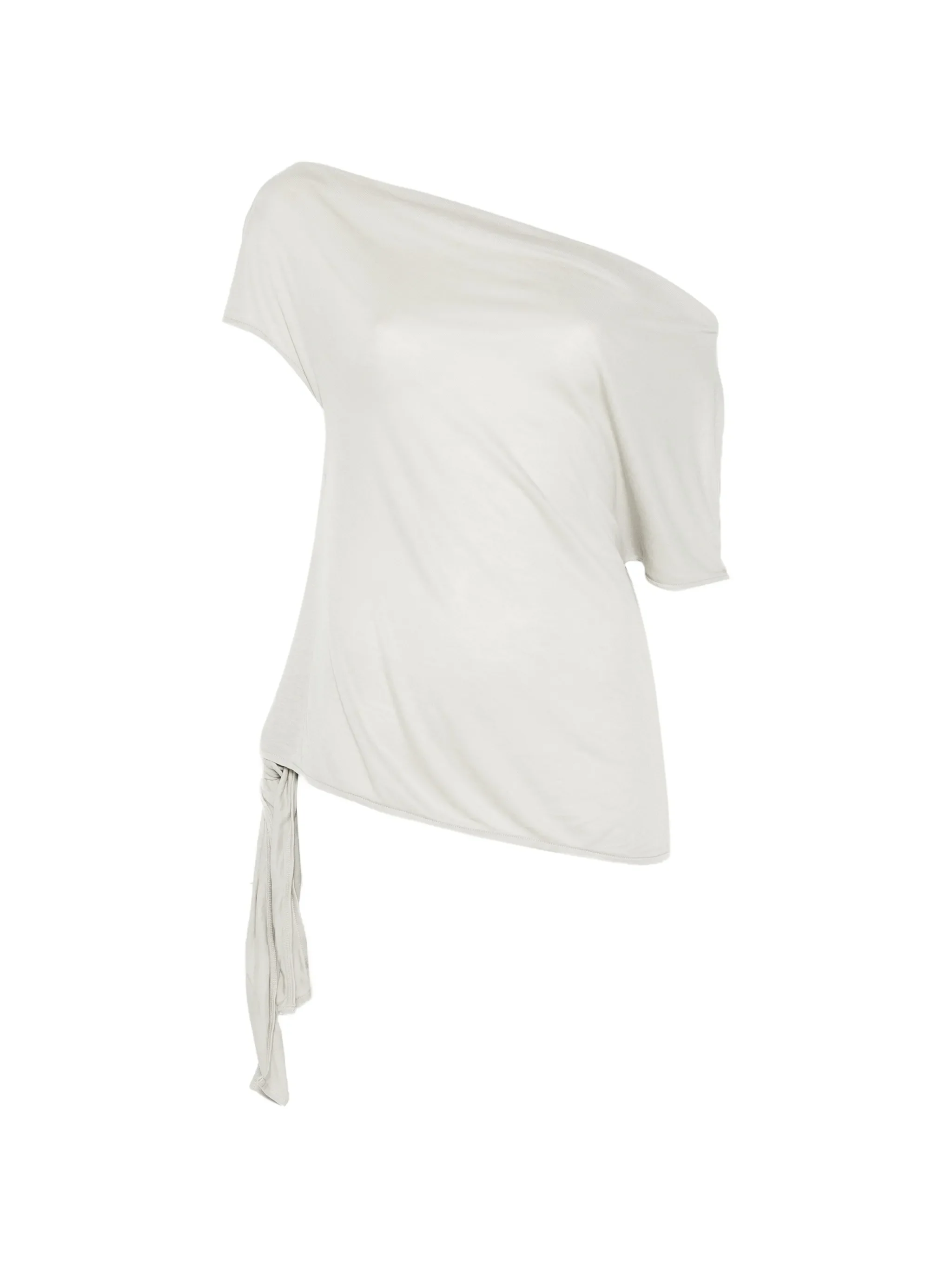 fine-jersey off-shoulder top - soft ash