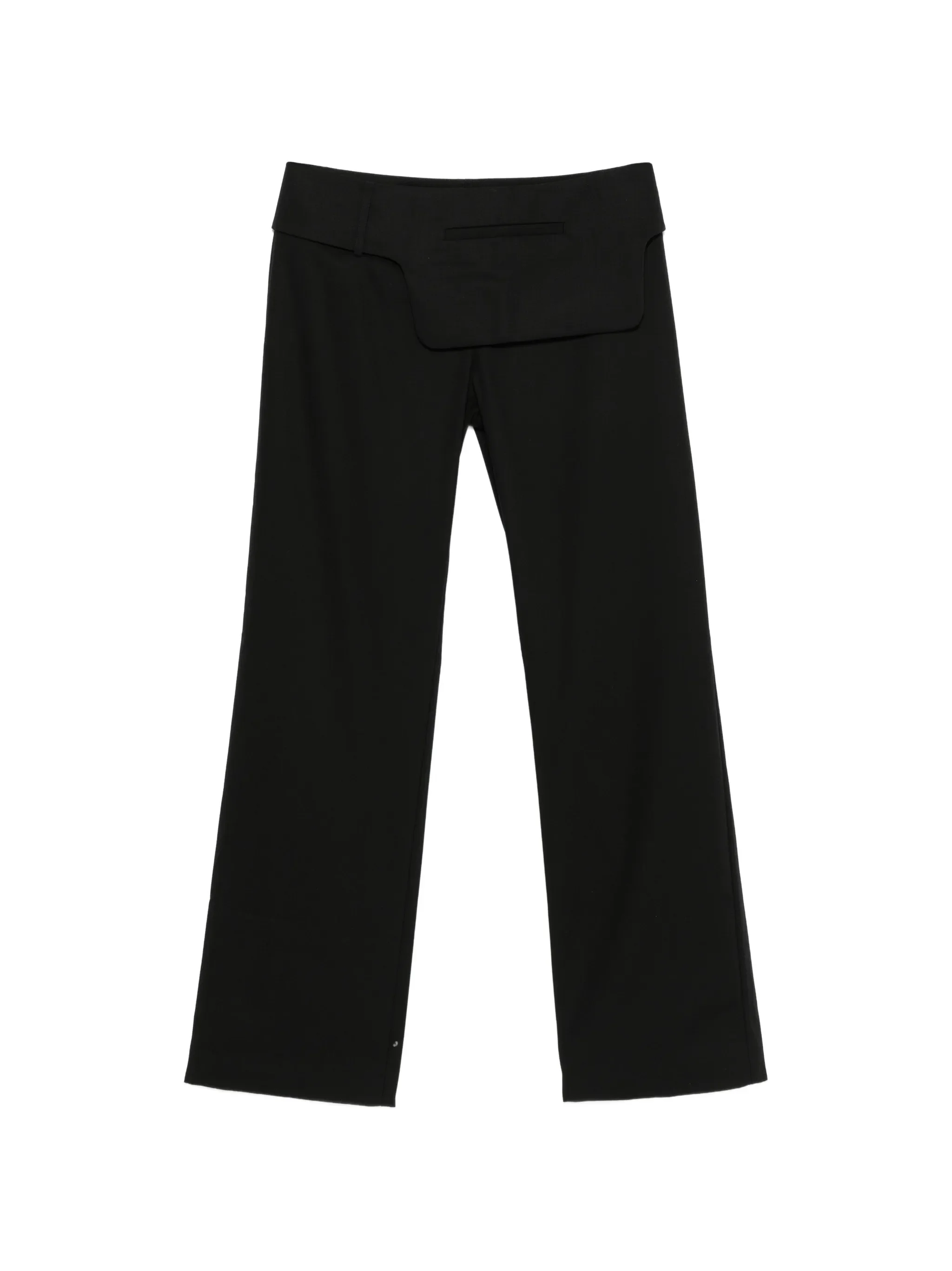belt-detail straight-leg trousers