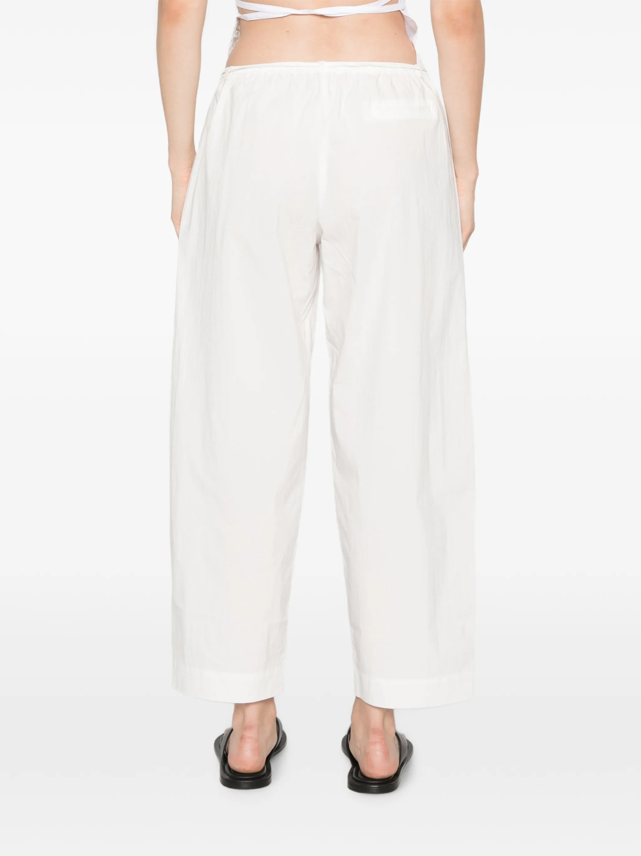 drawstring-fastening cropped pants