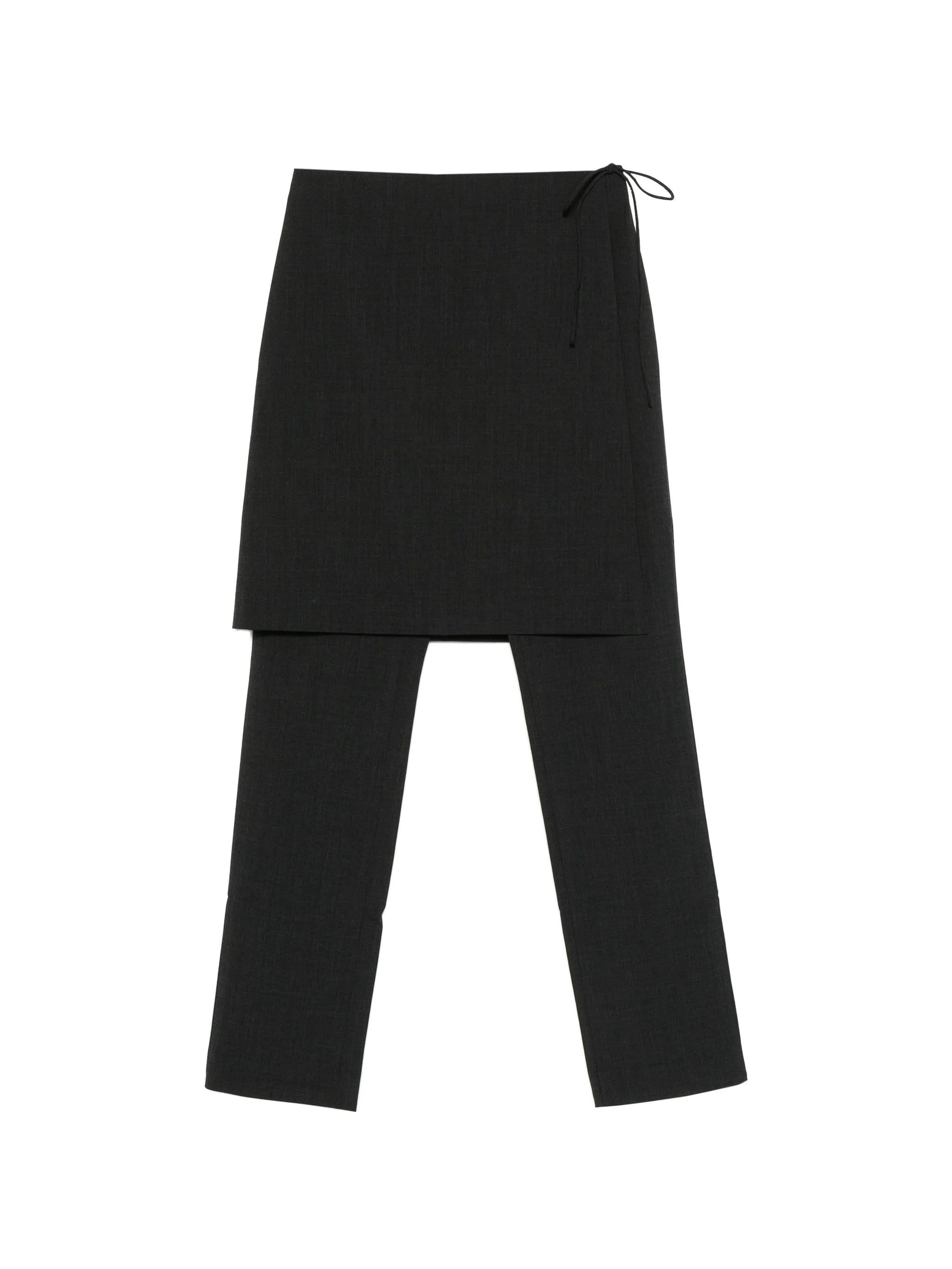 wool sarong pants - dark graphite