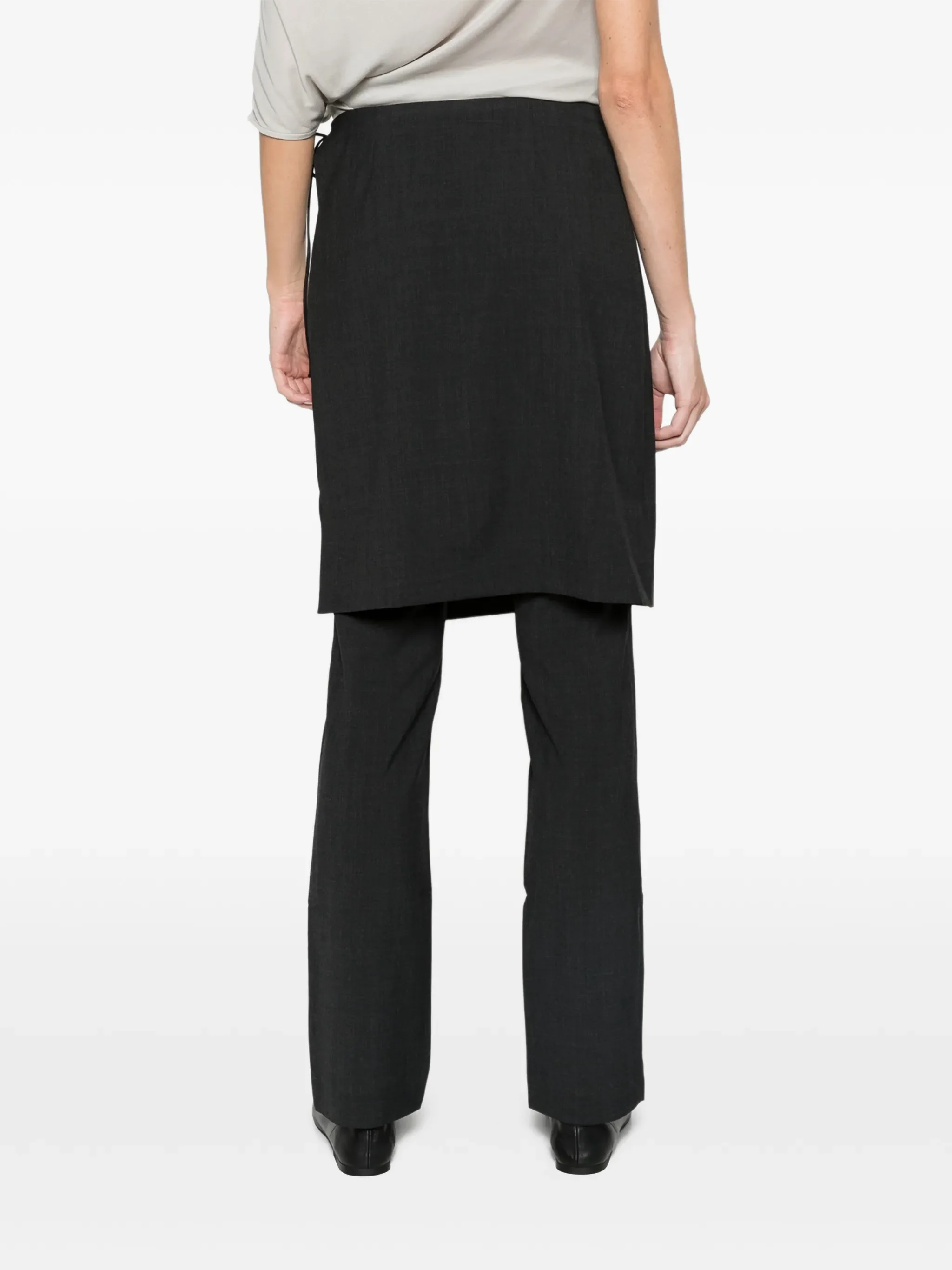 wool sarong pants - dark graphite