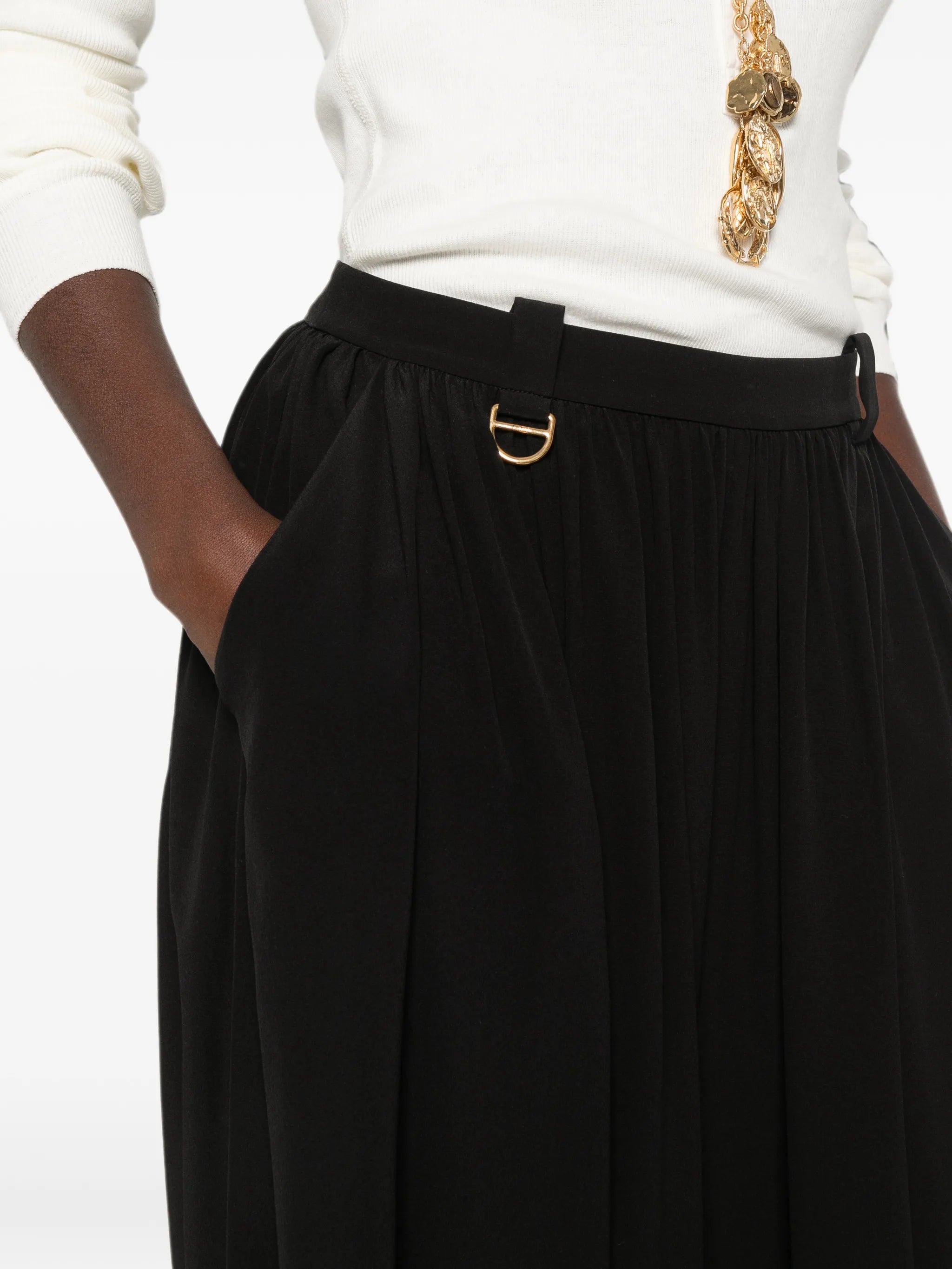 tie detail trousers