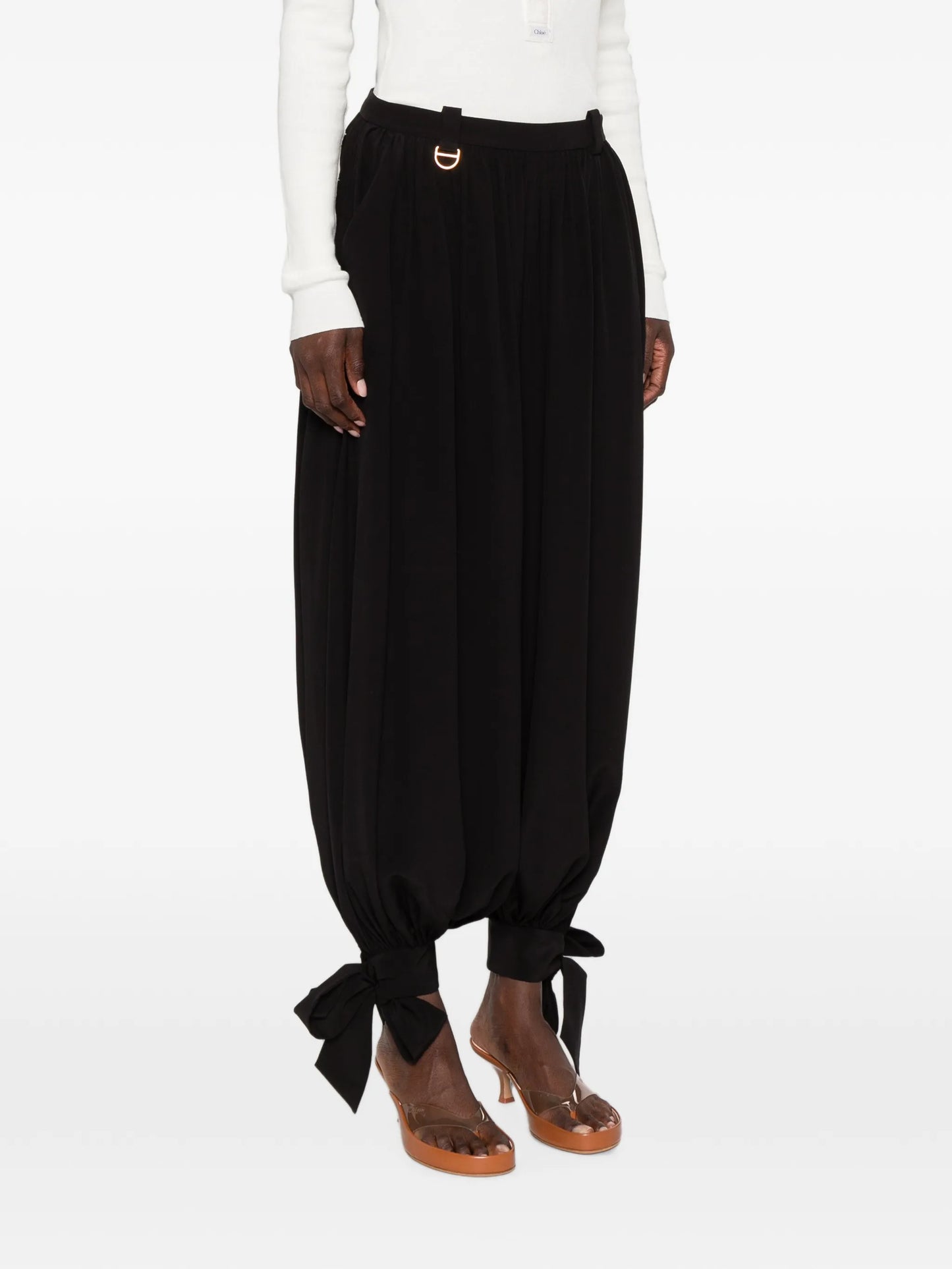tie detail trousers