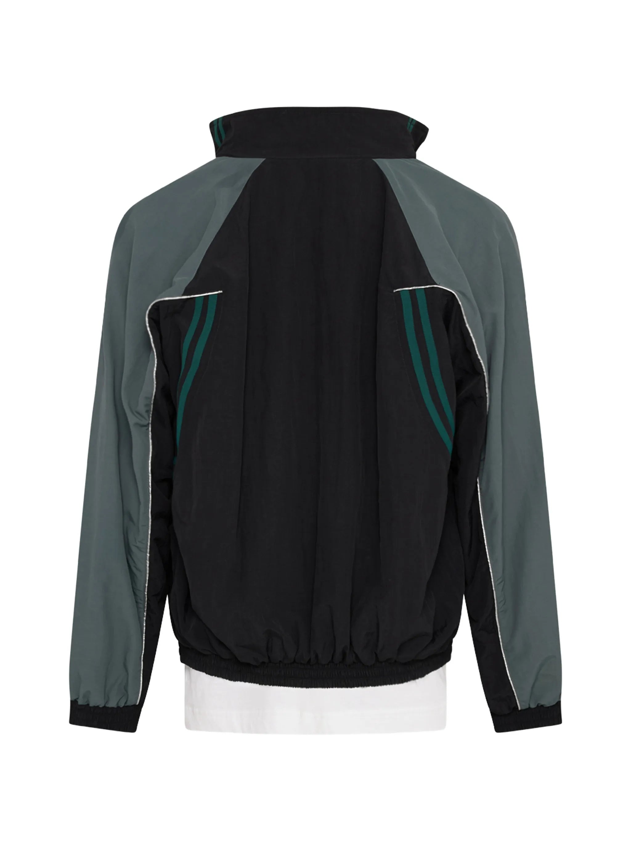 embroidered colour-block jacket