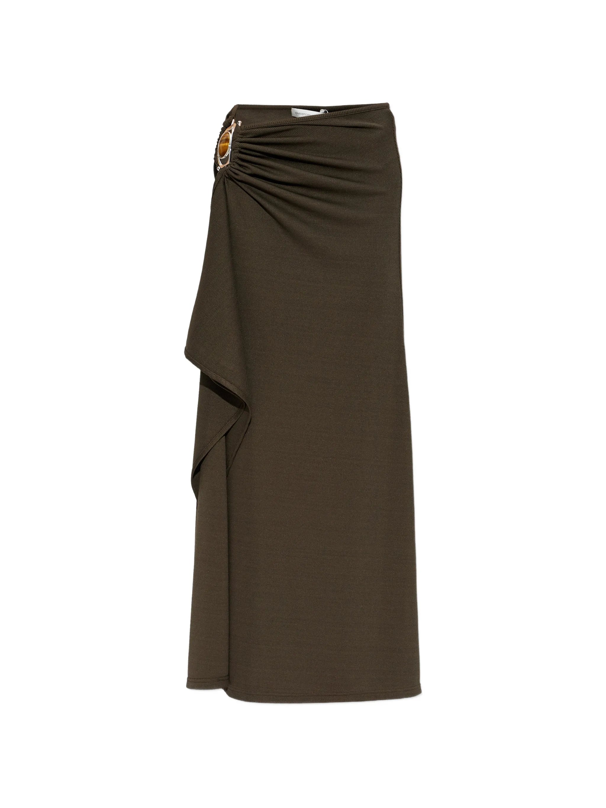 buckle gathered skirt