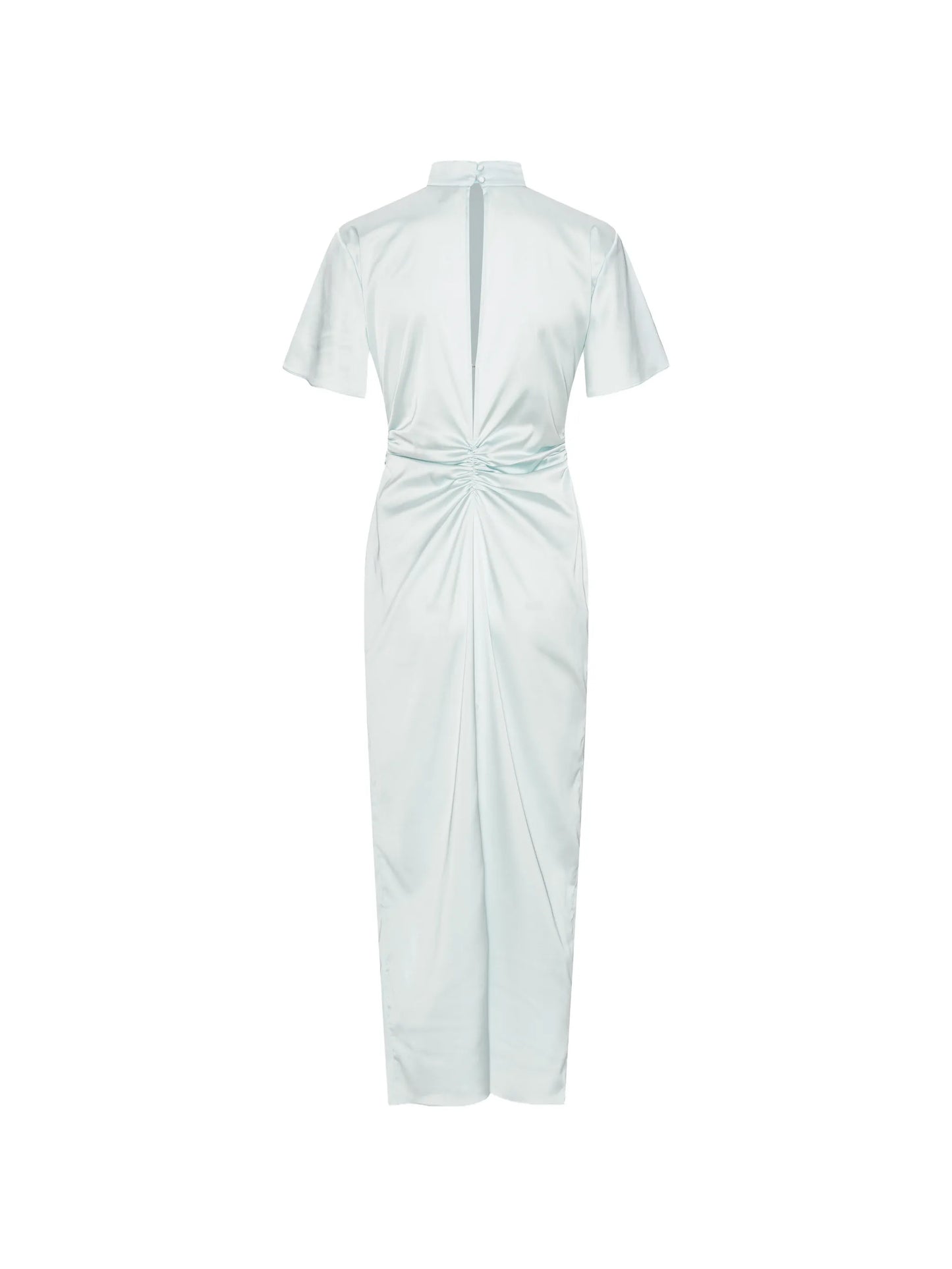 gathered midi dress