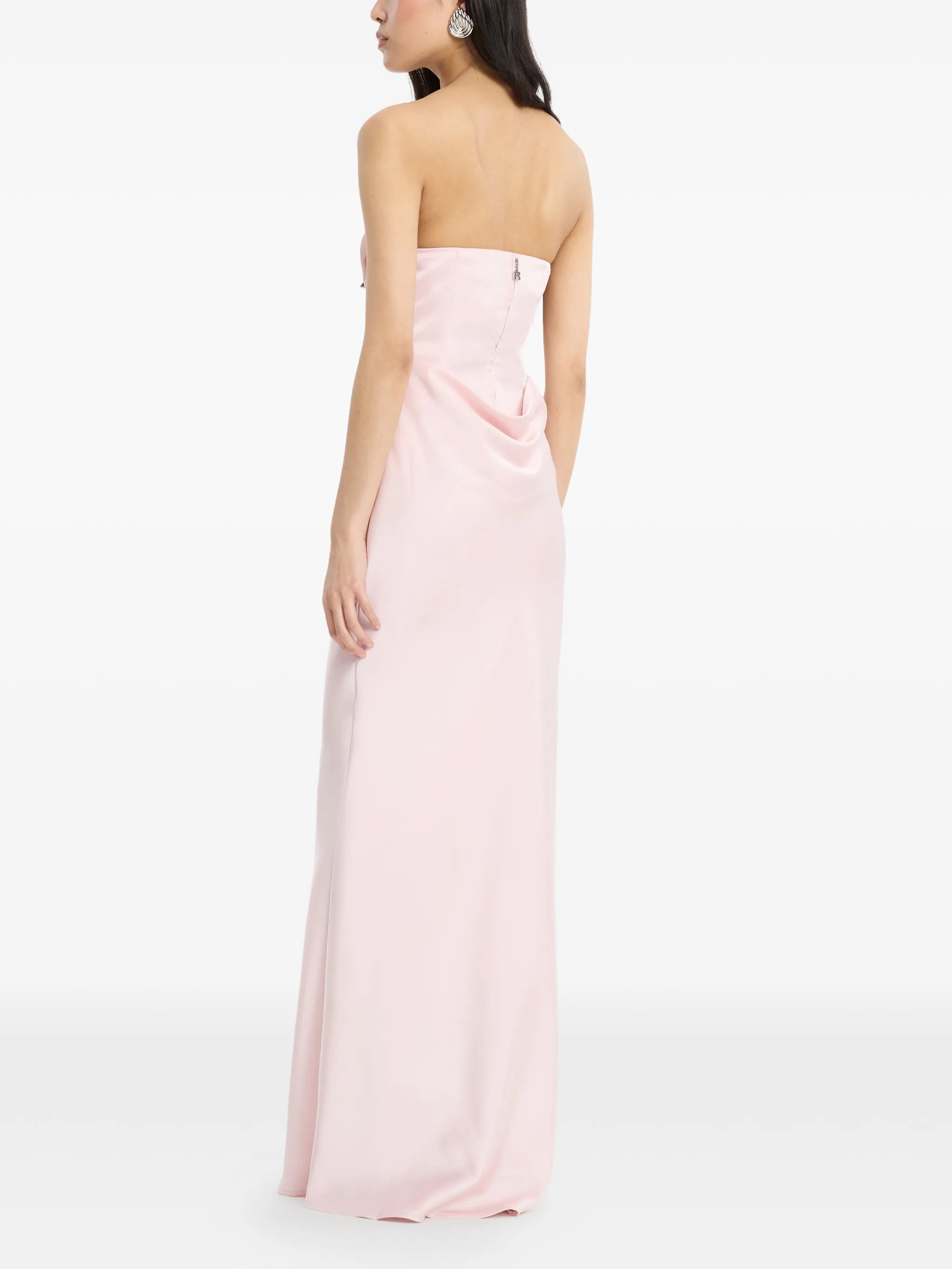 corsage strapless maxi dress