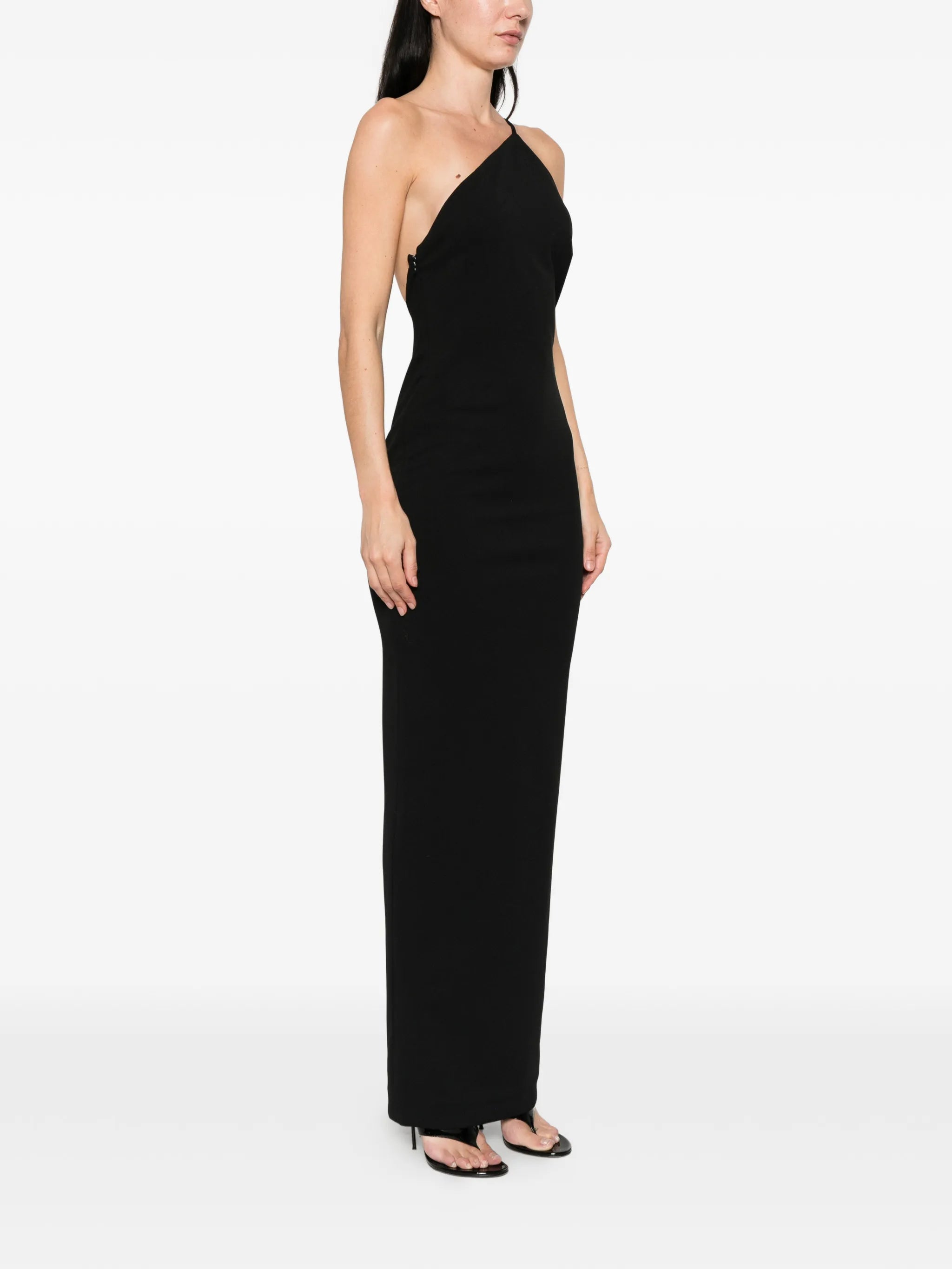 Alexandra asymmetric-strap maxi dress
