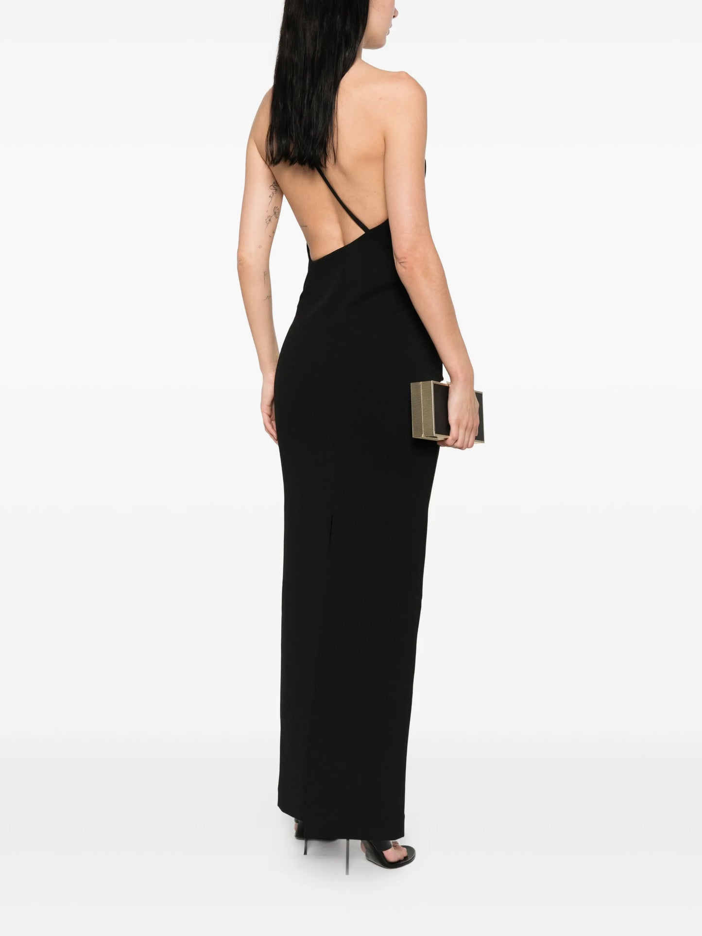 Alexandra asymmetric-strap maxi dress