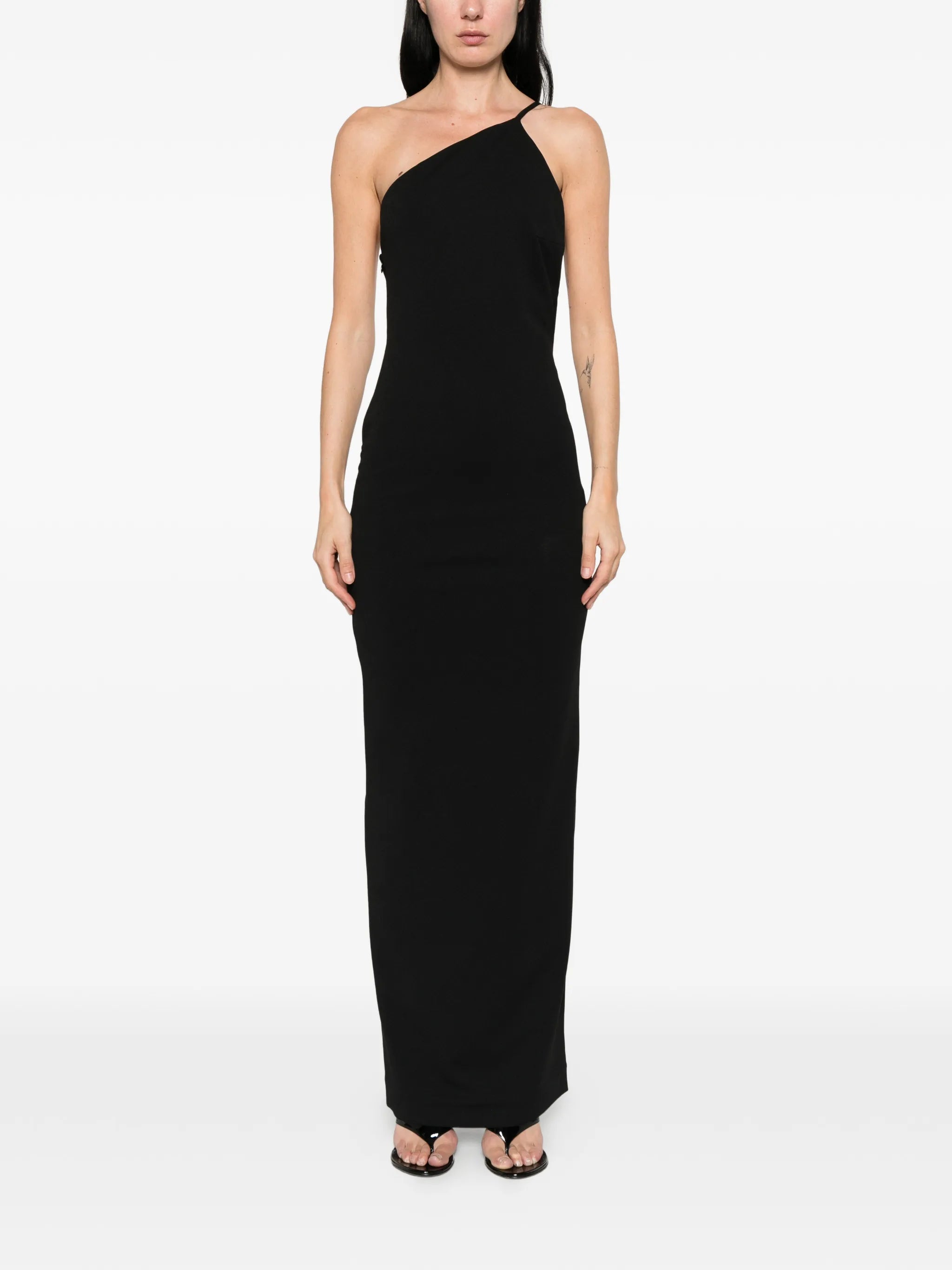 Alexandra asymmetric-strap maxi dress