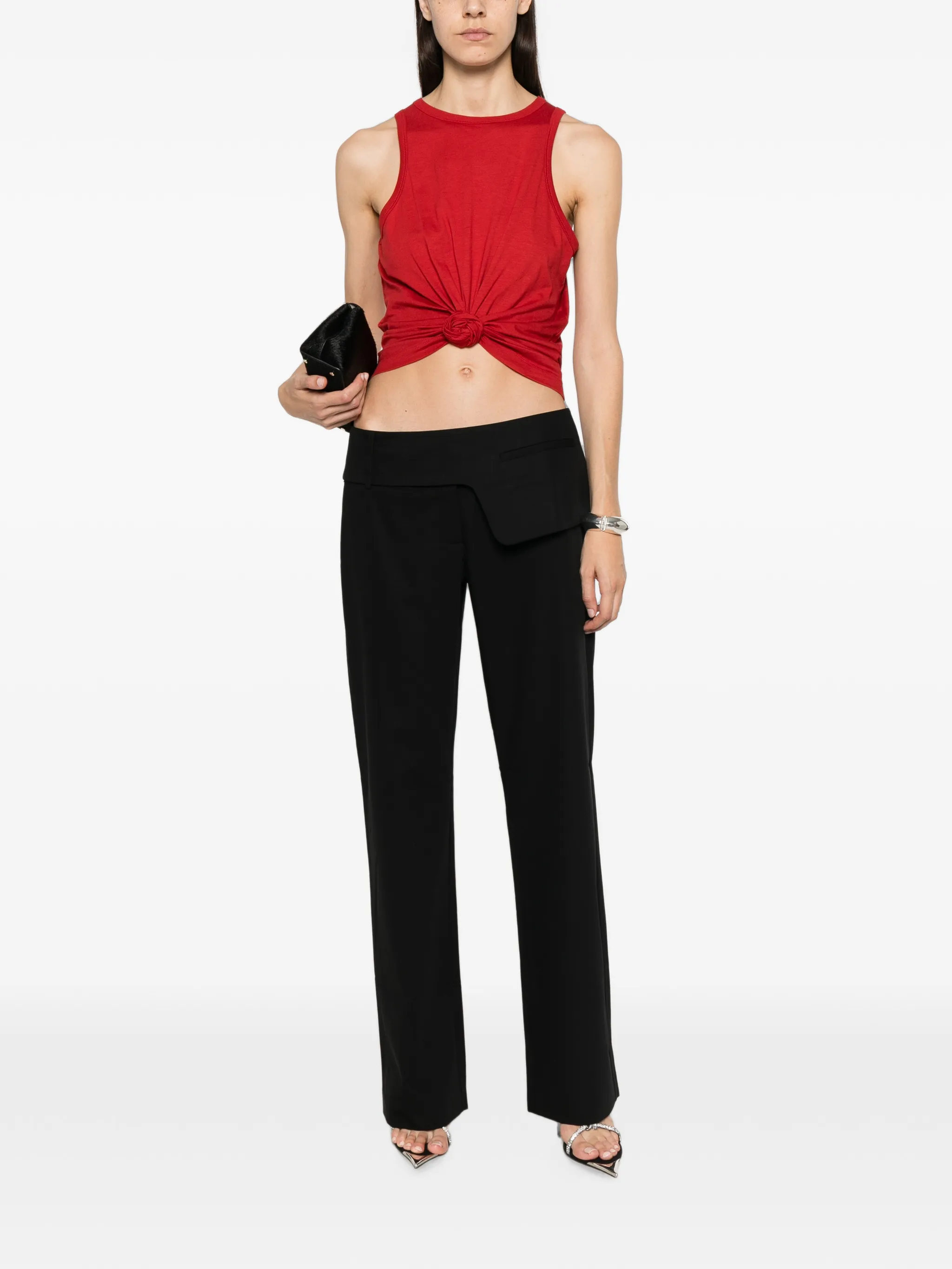 knot-detail sleeveless top