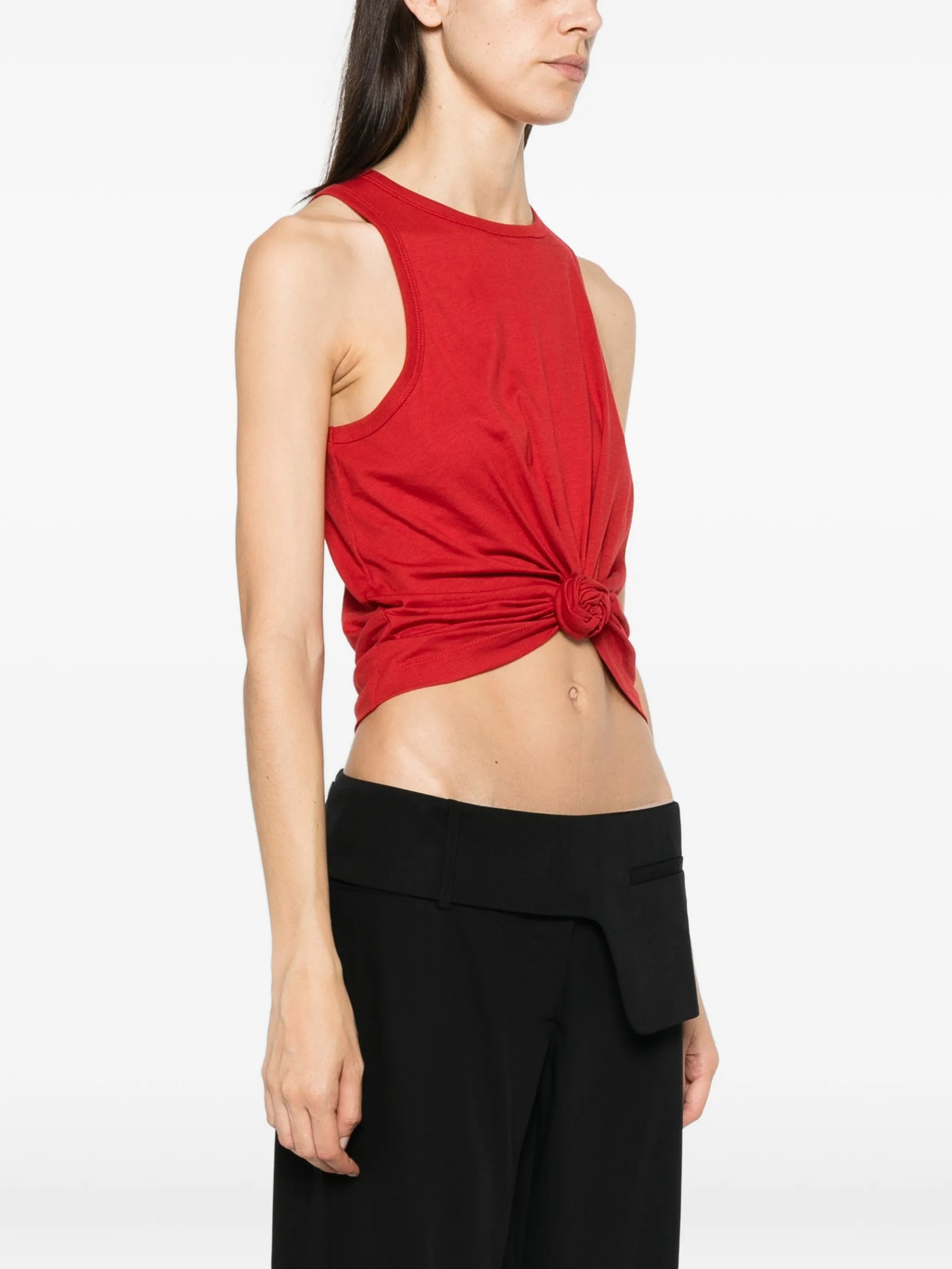 knot-detail sleeveless top