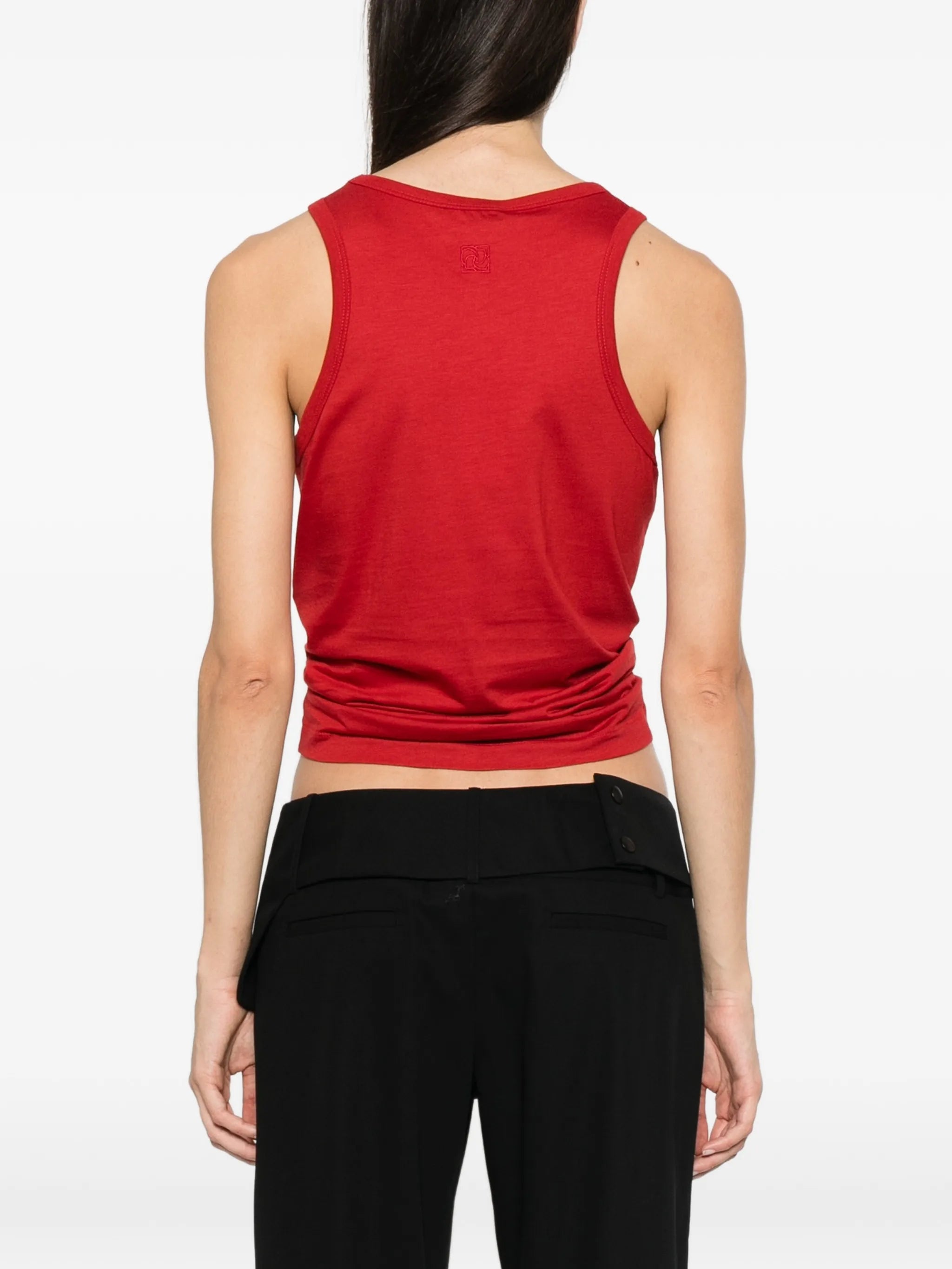 knot-detail sleeveless top