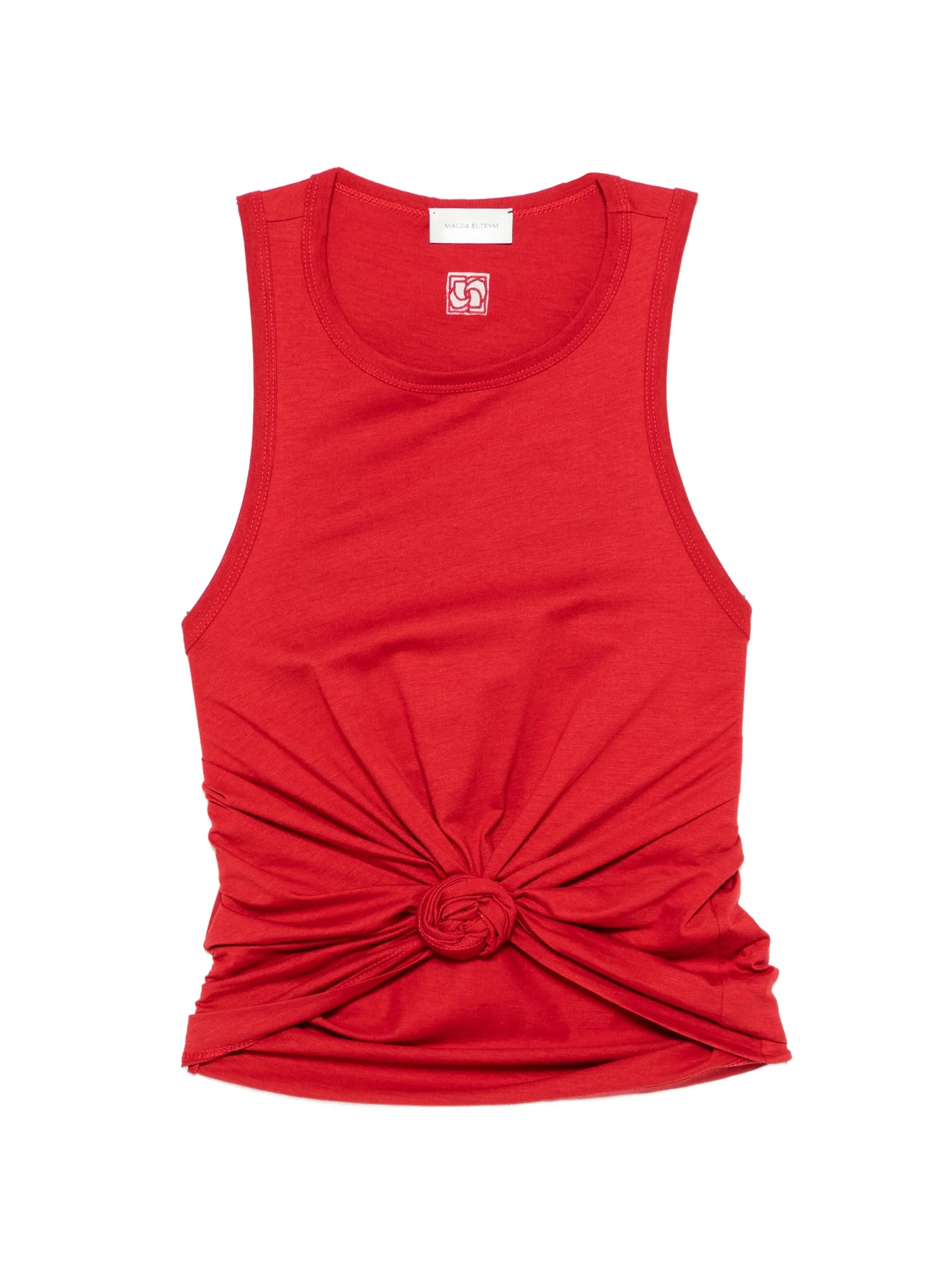 knot-detail sleeveless top