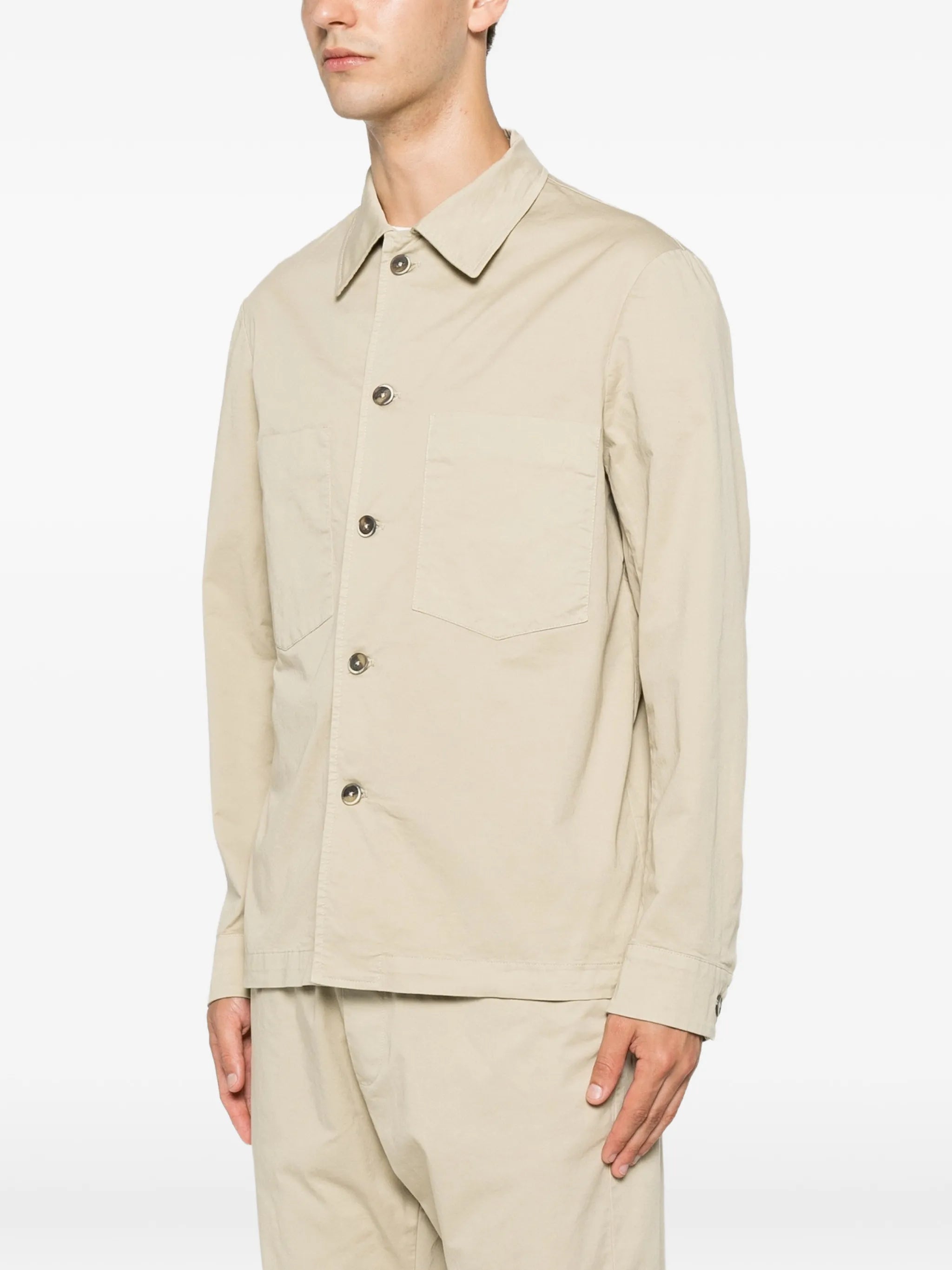 Fio patch-pocket overshirt