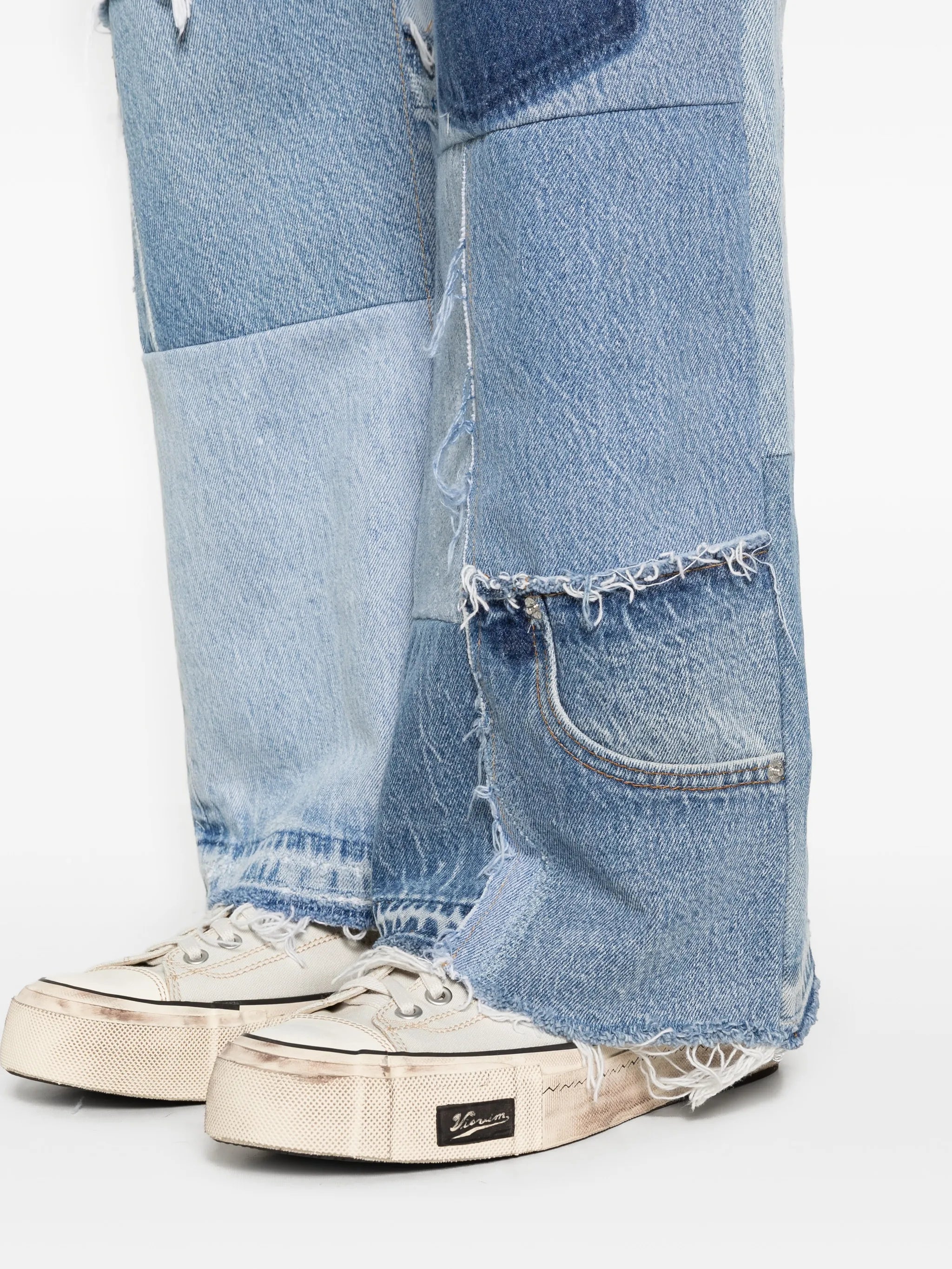 frayed-hem jeans