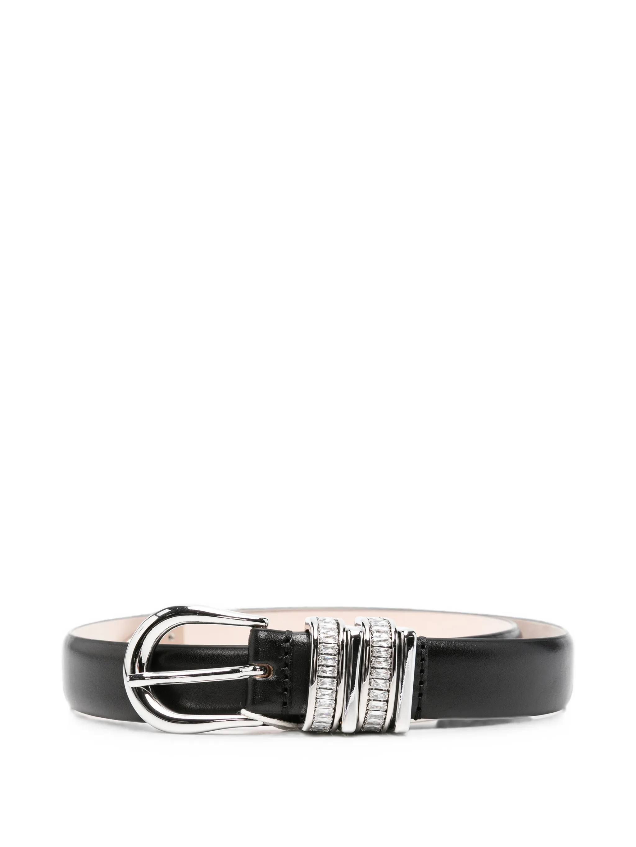 Hollyhock crystal black silver belt