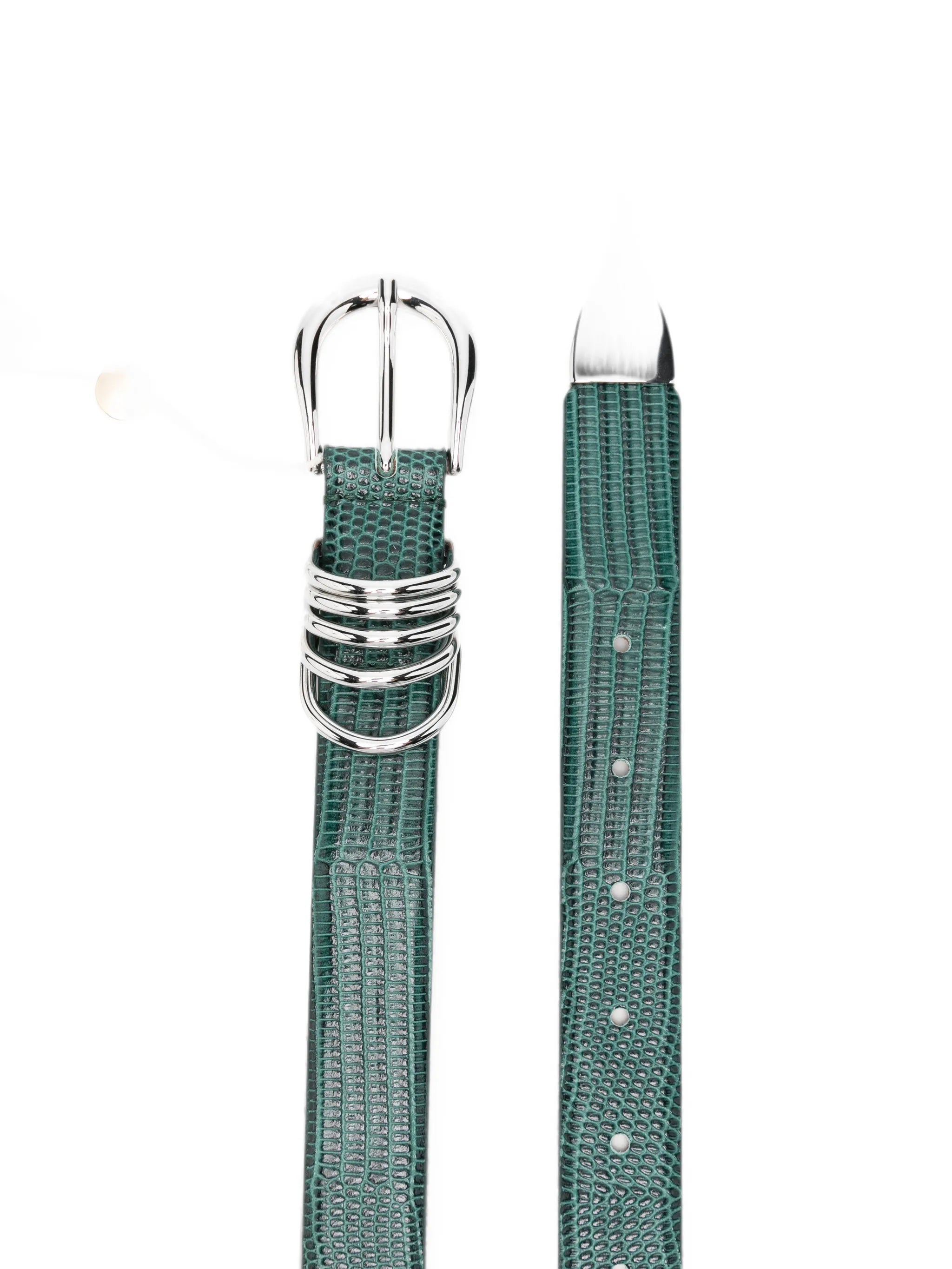 Hollyhock lizard-effect belt