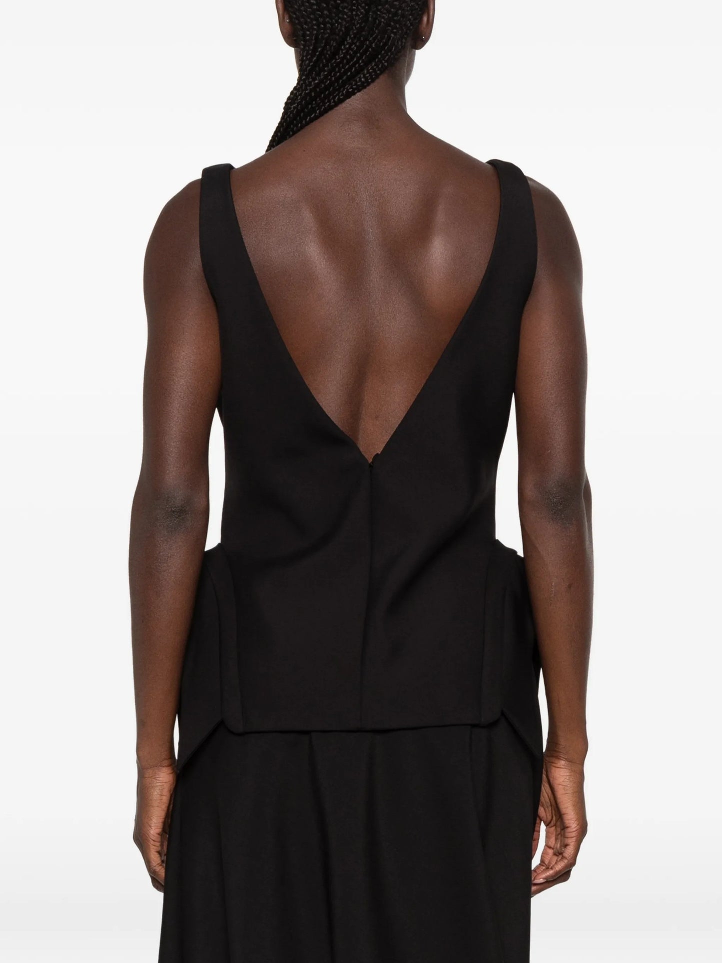 deconstructed peplum-detail top
