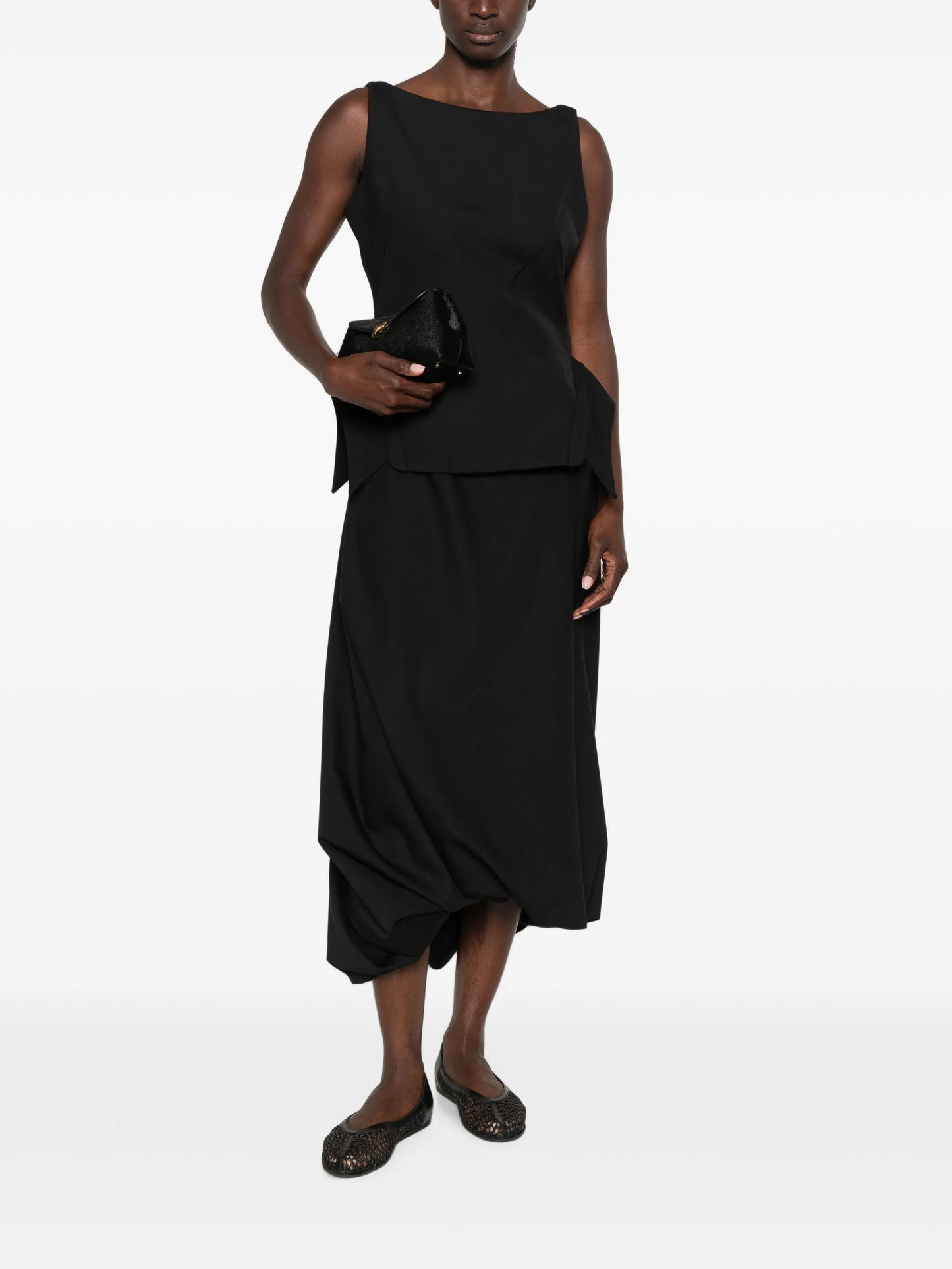 deconstructed peplum-detail top