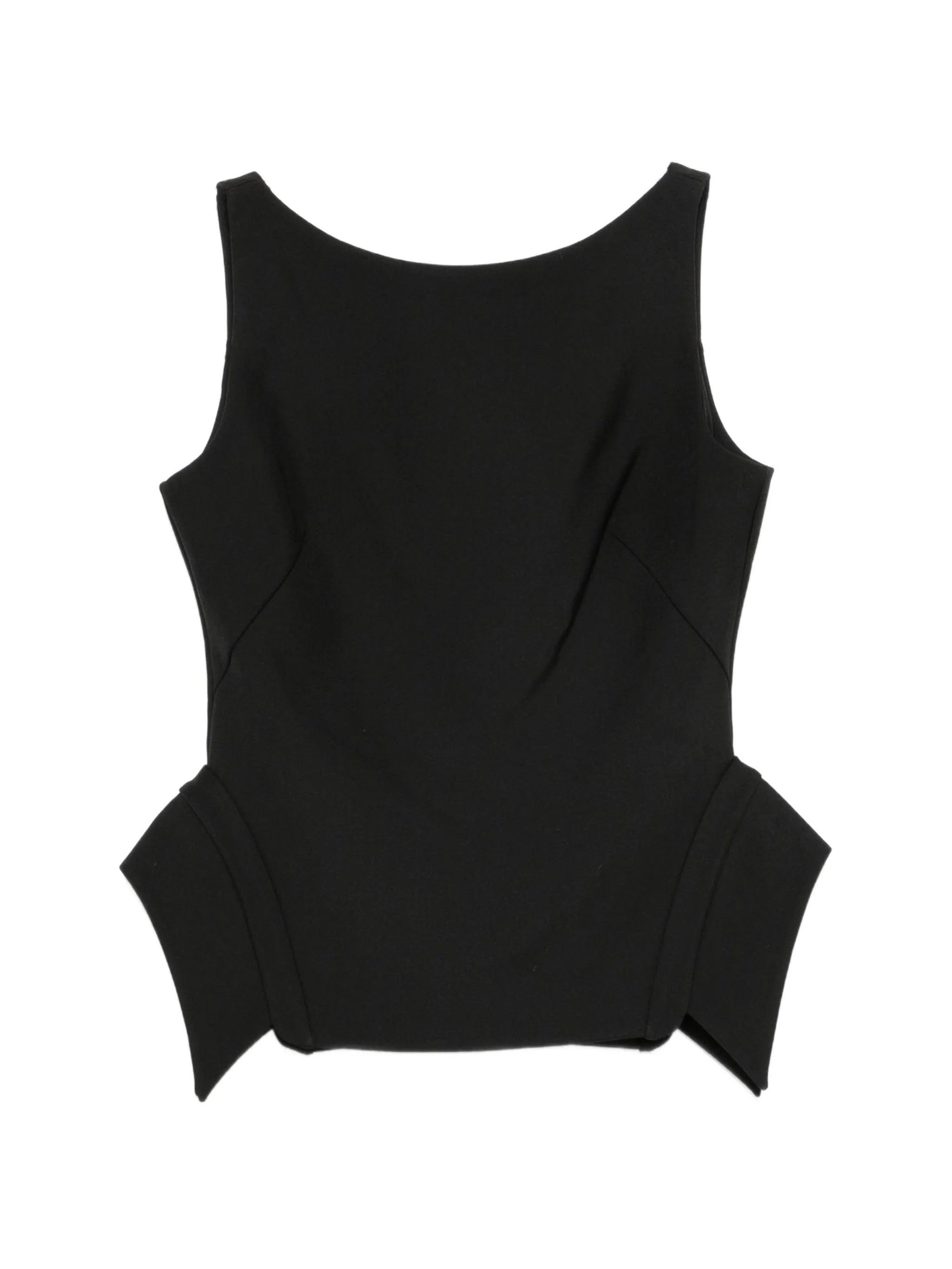 deconstructed peplum-detail top