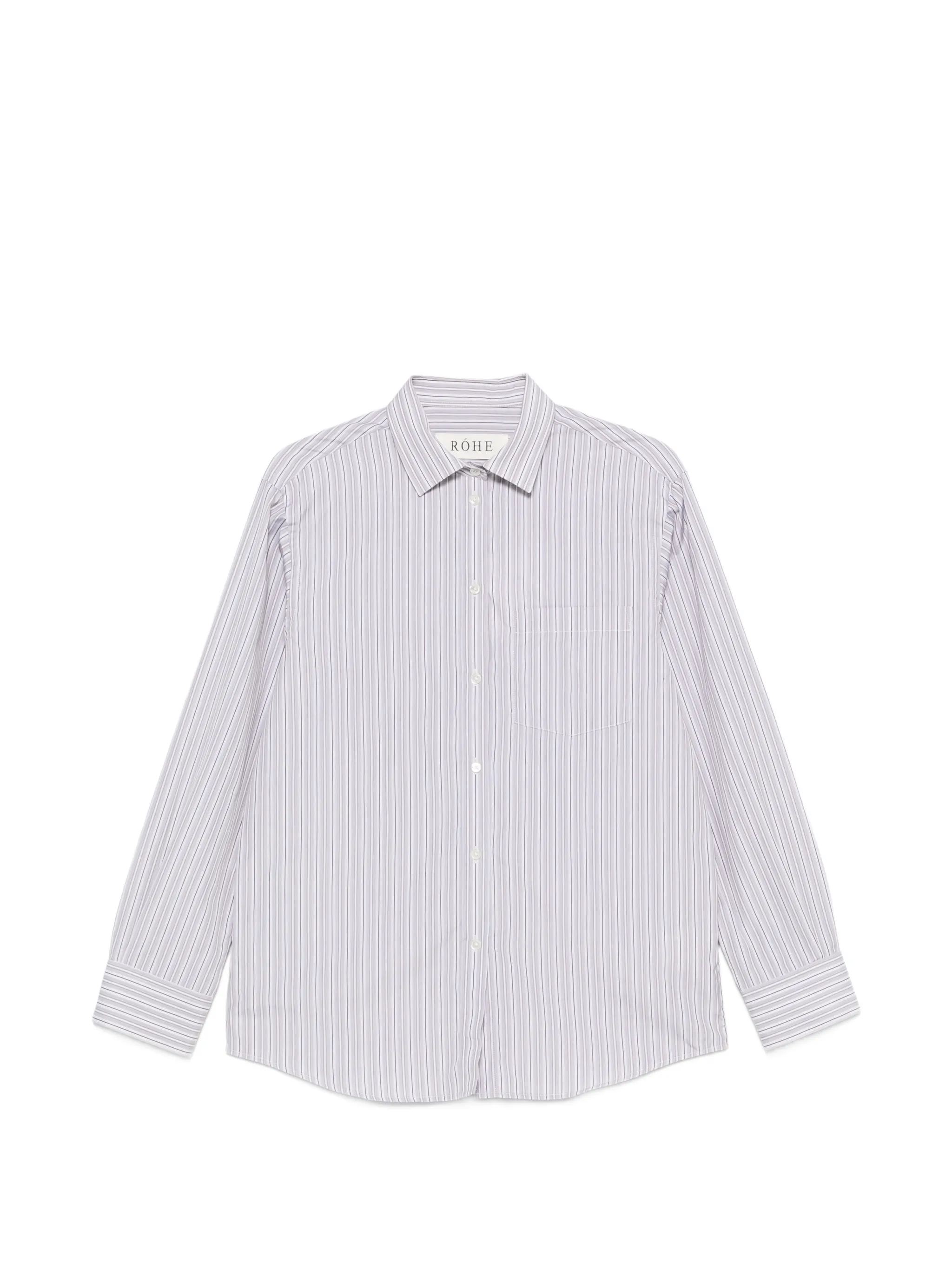 striped pocket-detail shirt
