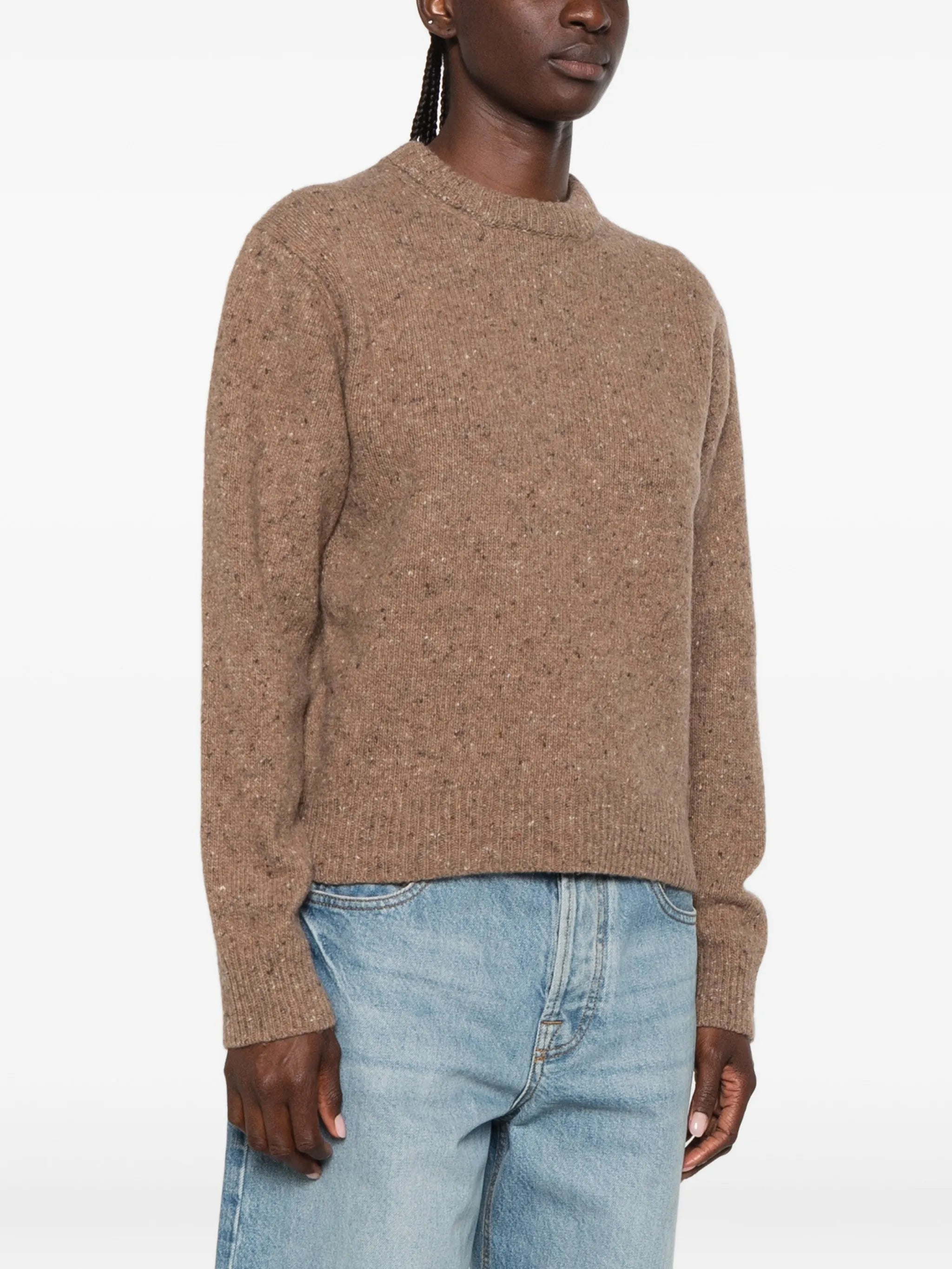 mouline crew-neck sweater