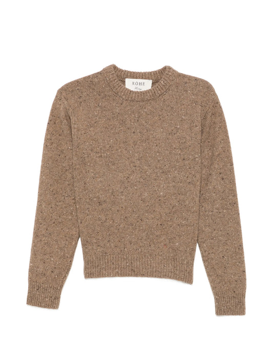 mouline crew-neck sweater