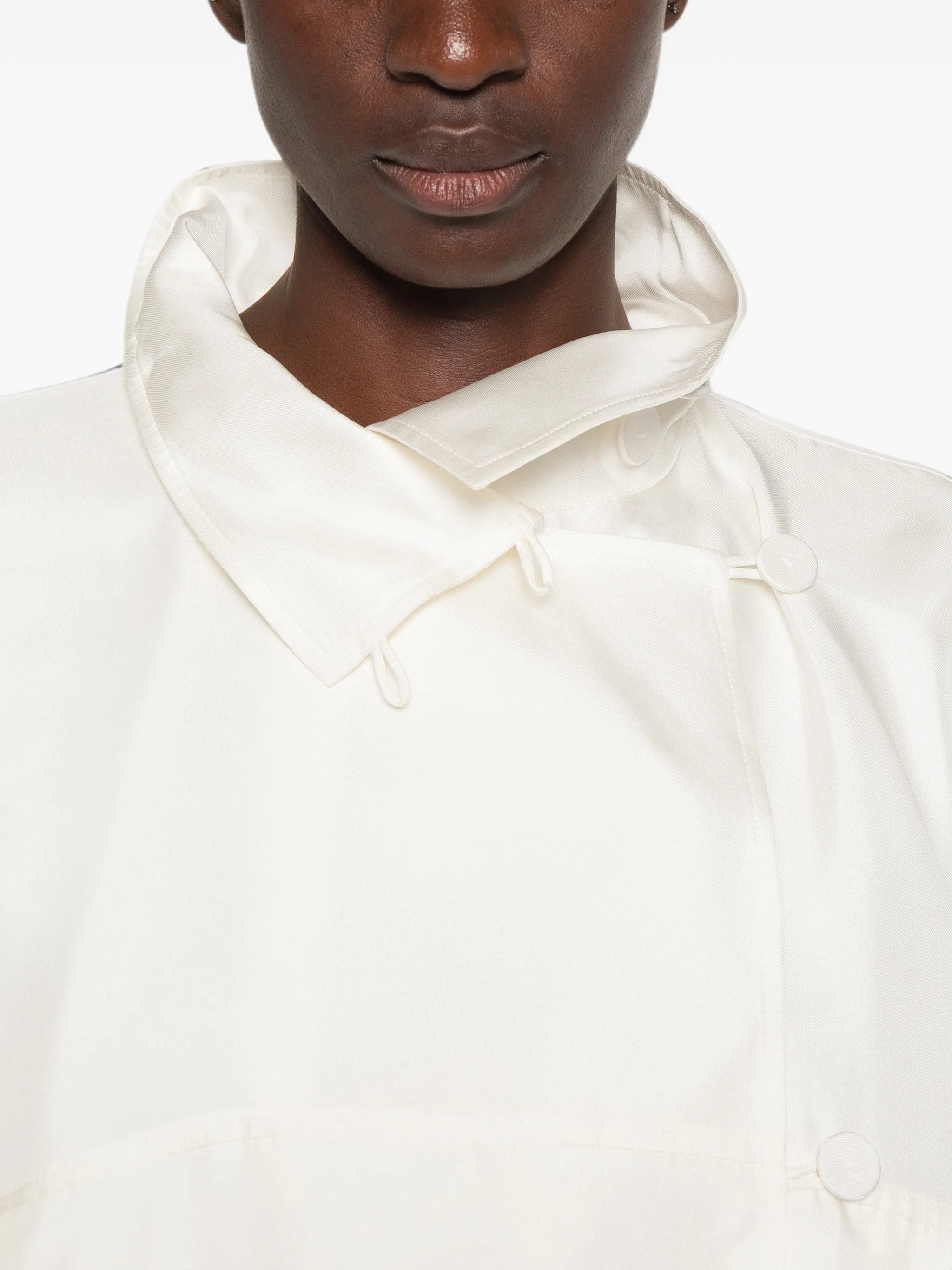 silk blouson jacket