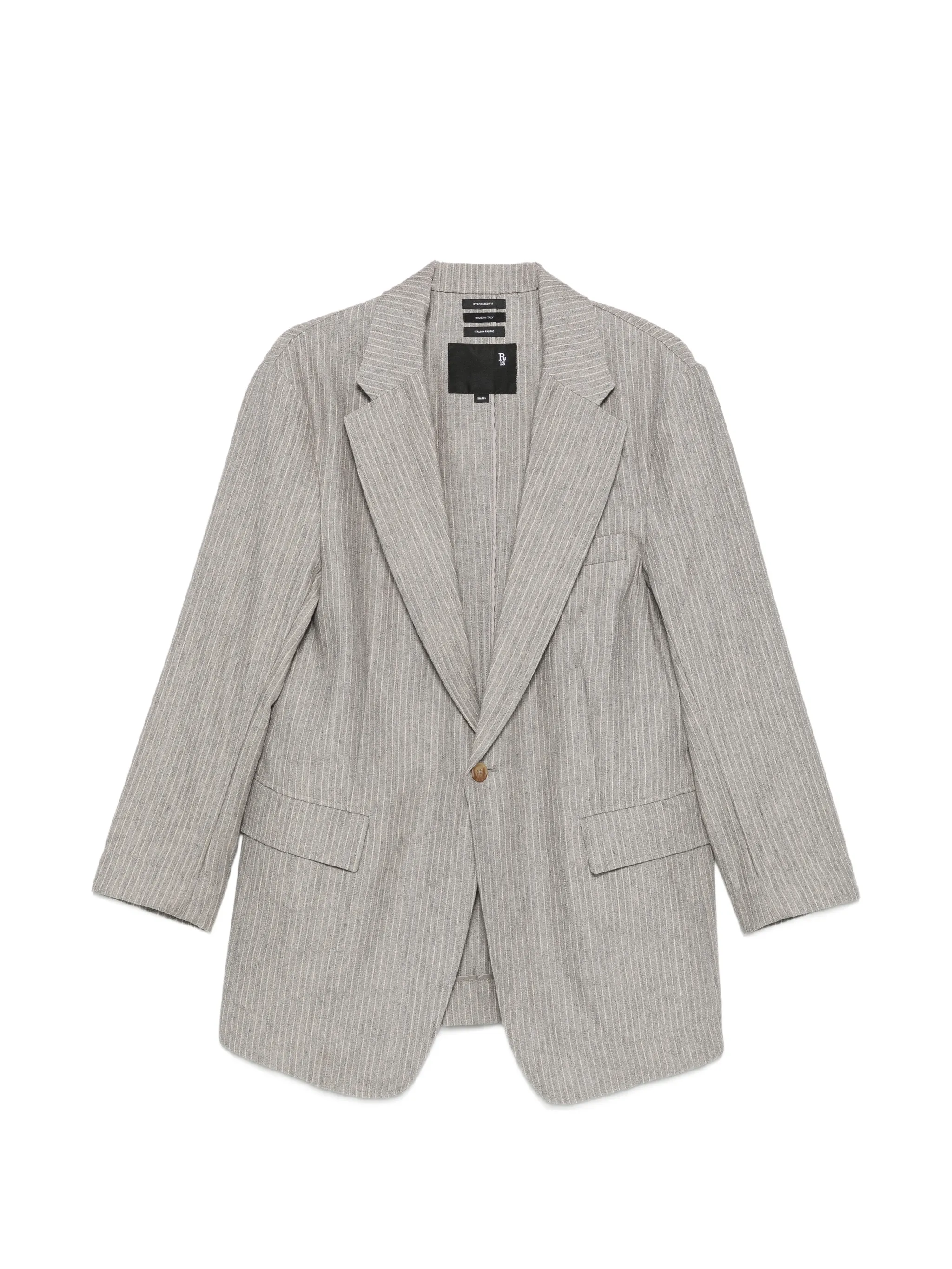 pinstripe-pattern blazer