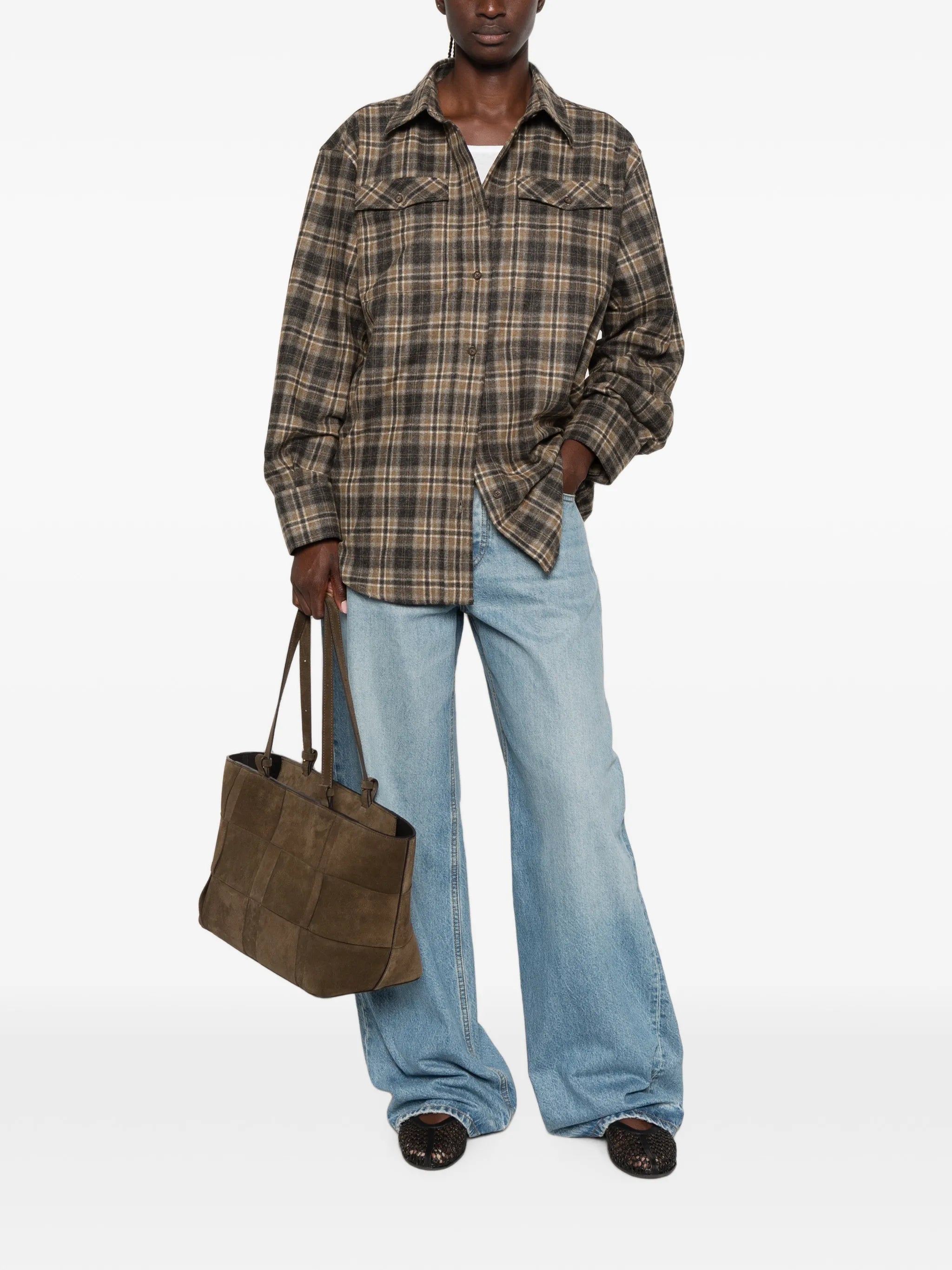 Western checked overshirt