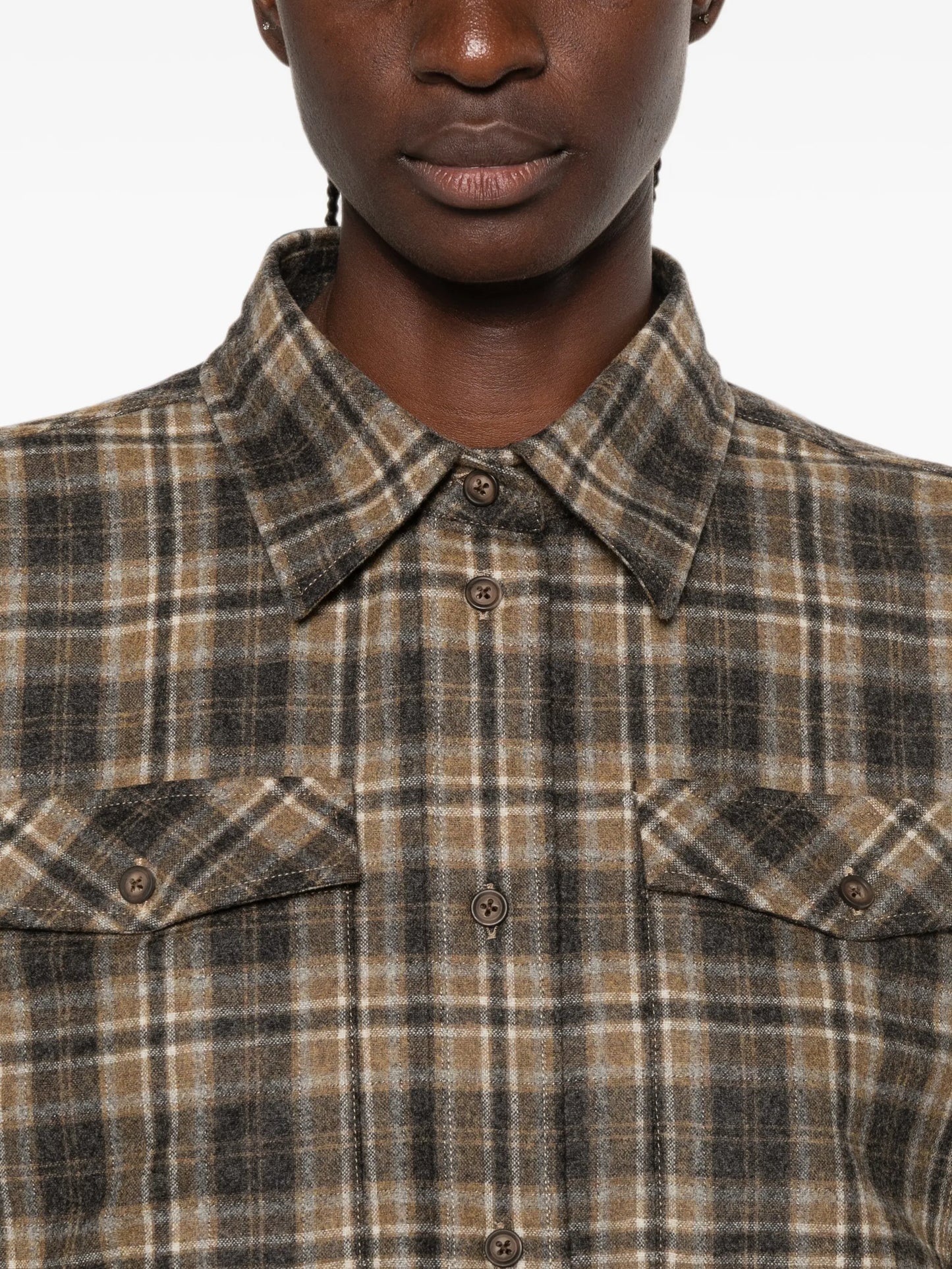 Western checked overshirt