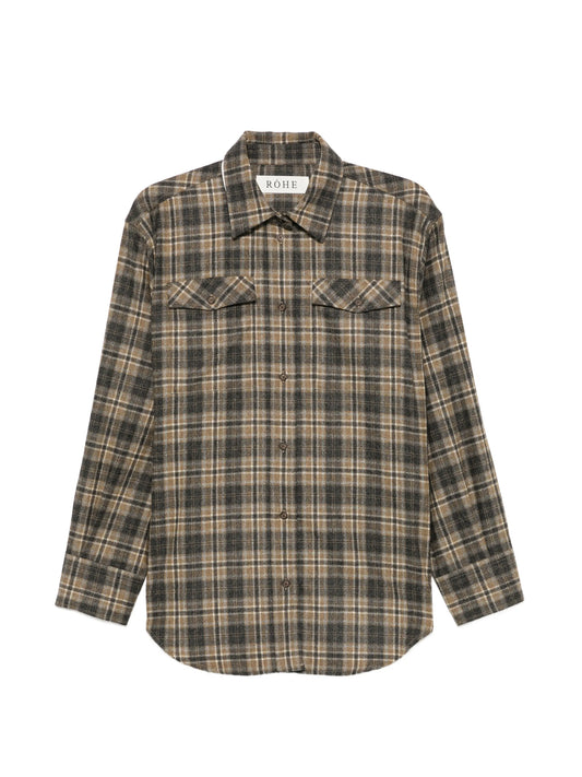 Western checked overshirt