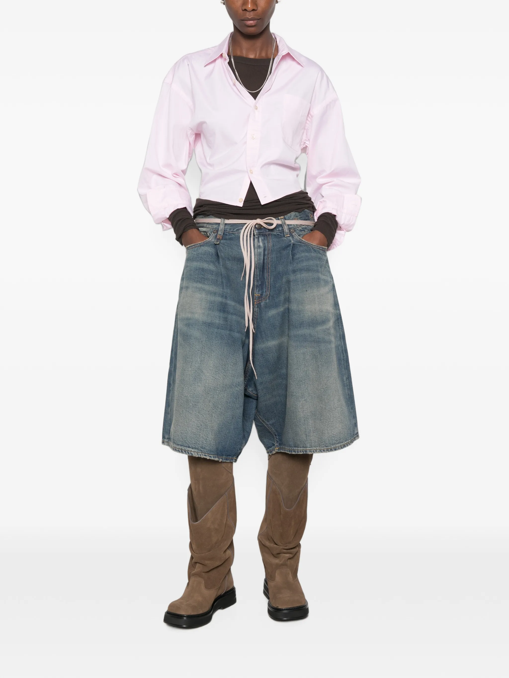Split Hem Shirt light pink