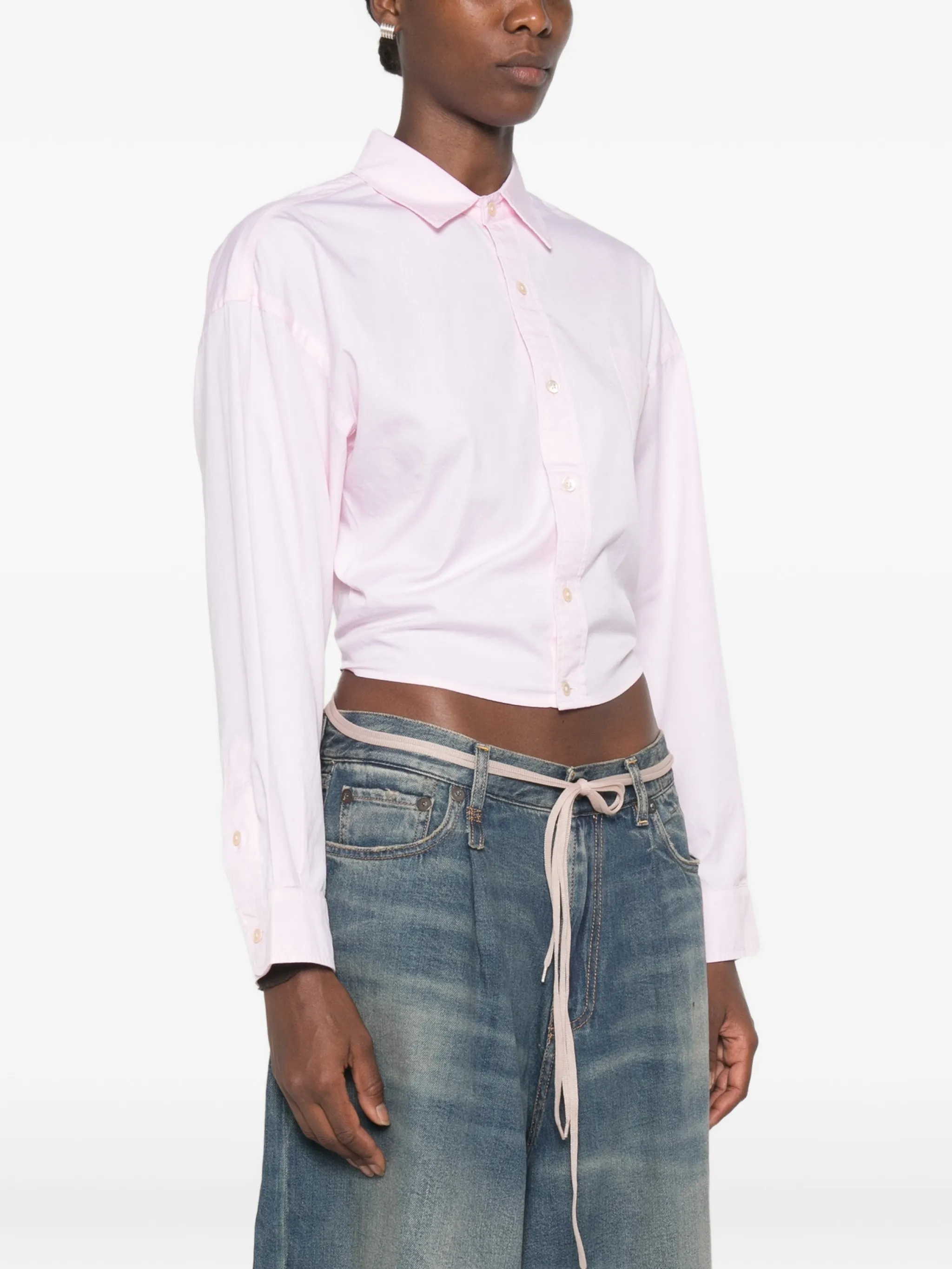 Split Hem Shirt light pink