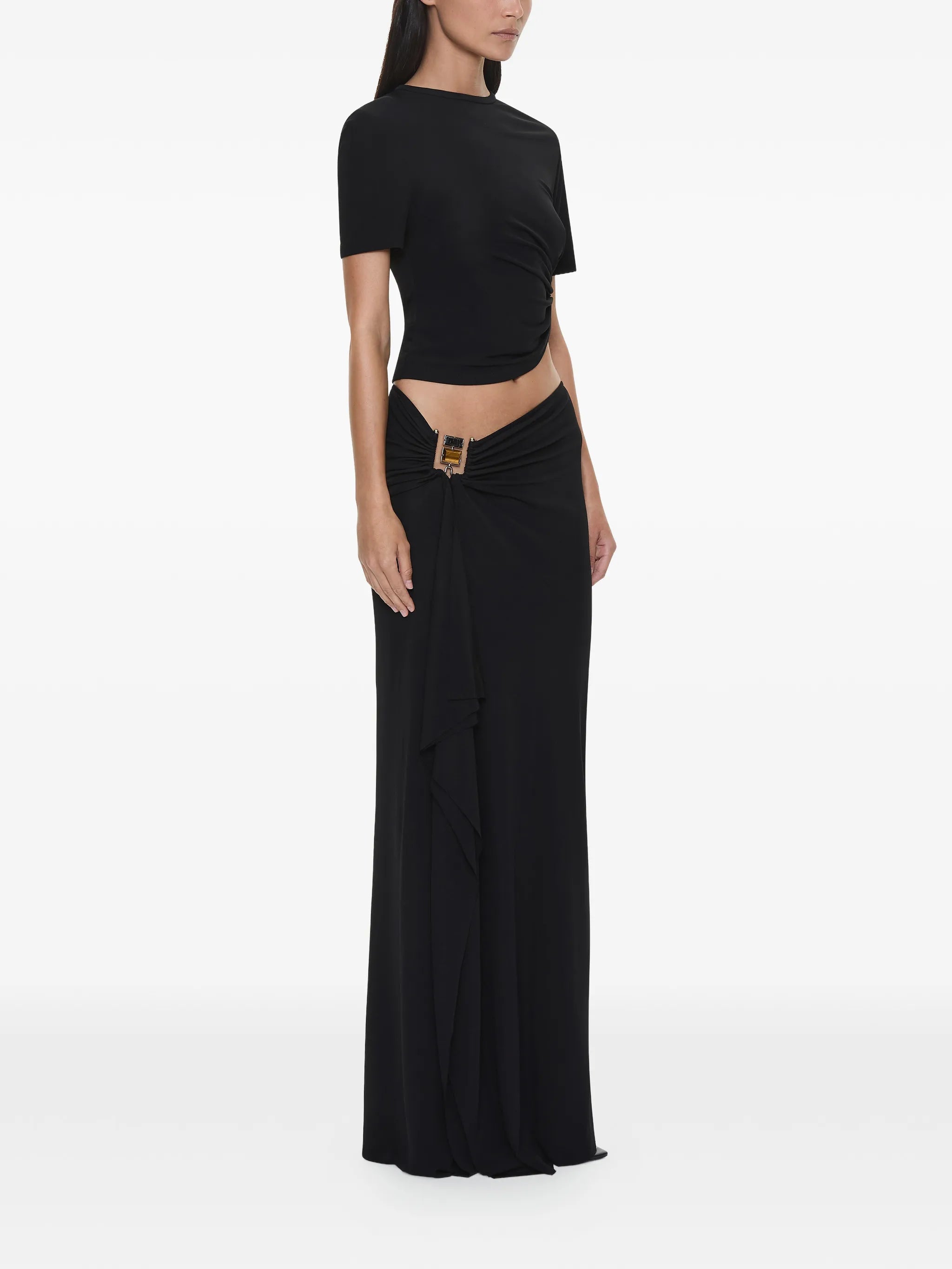 Bezel Quartz ruched tee T-shirt