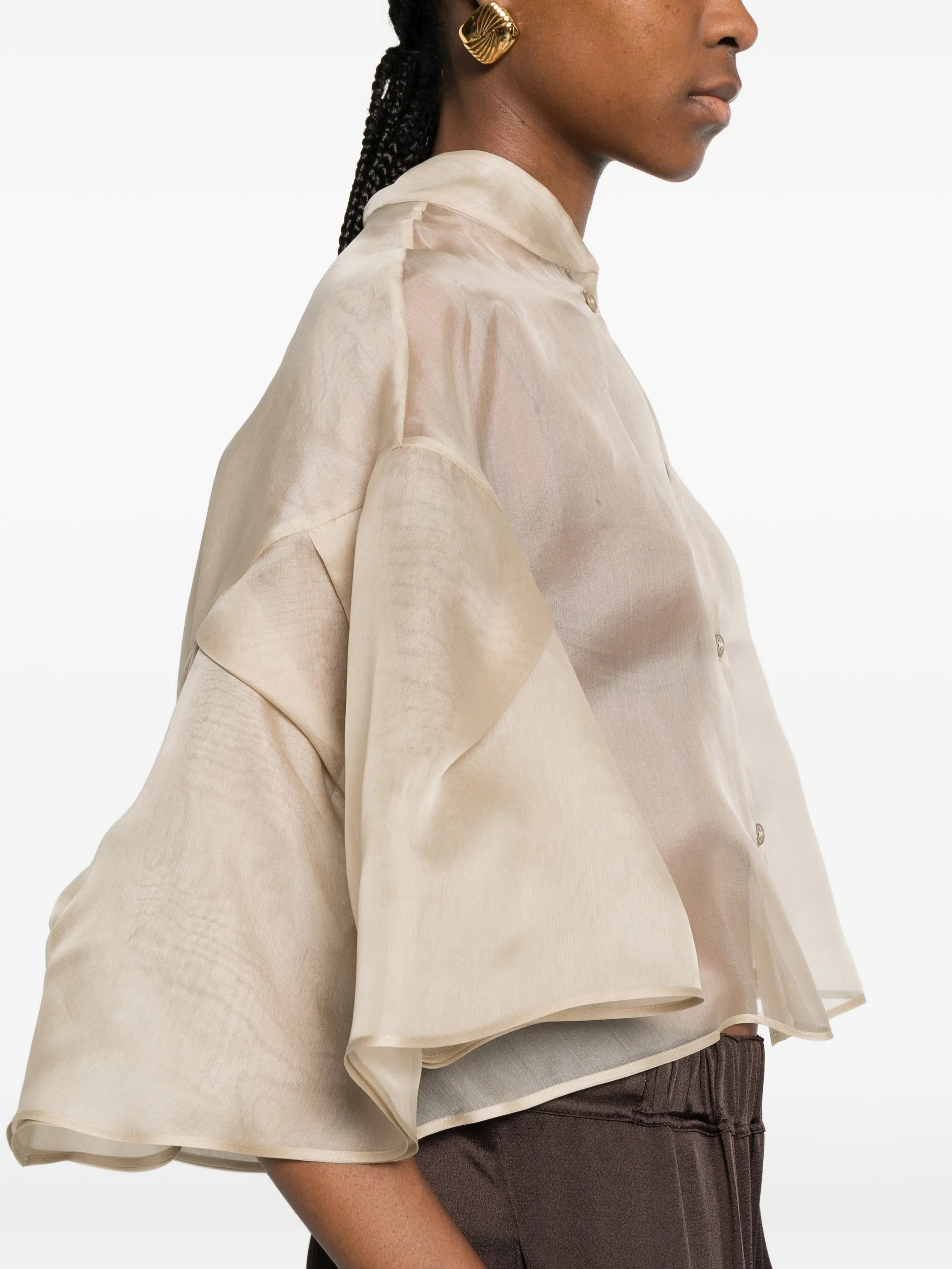 ruffled layered shirt
