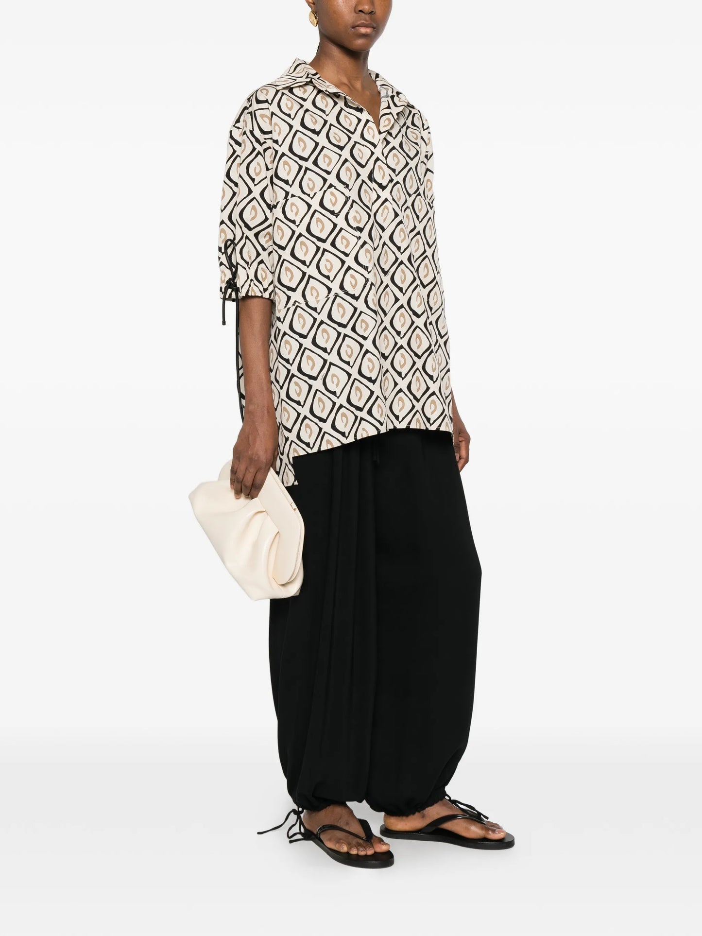 Mxmecru tie-detail patterned blouse