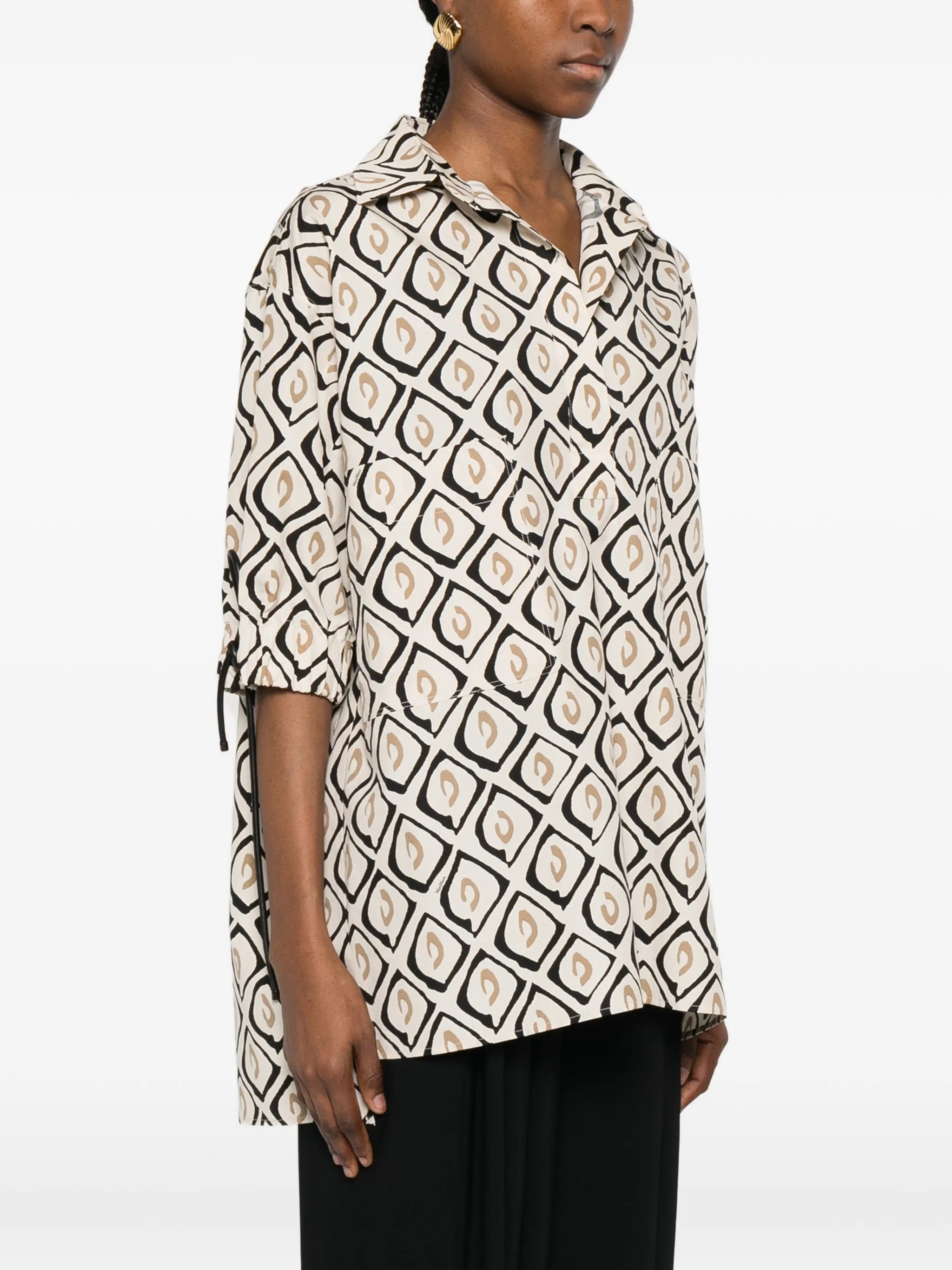 Mxmecru tie-detail patterned blouse