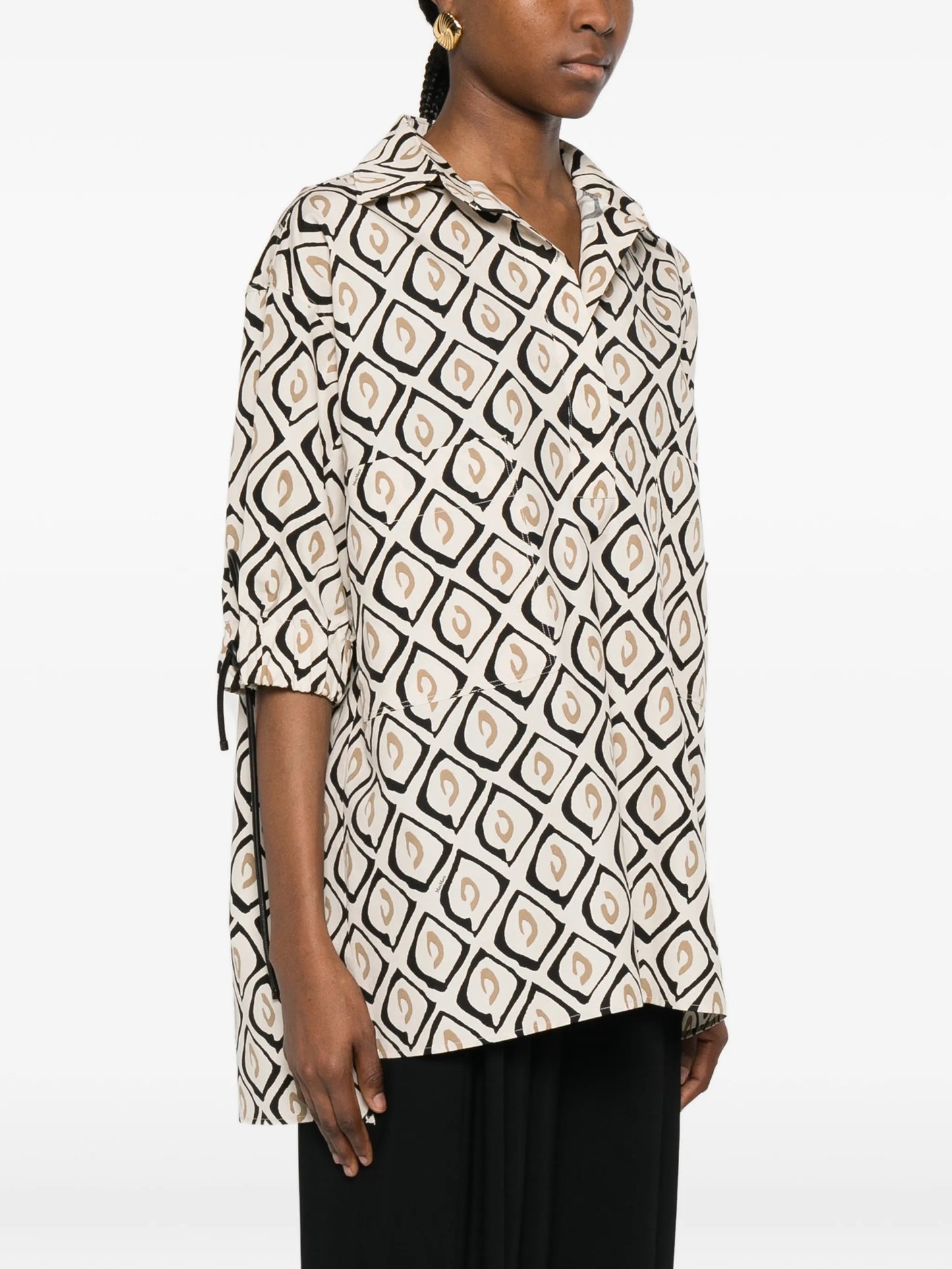 Mxmecru tie-detail patterned blouse