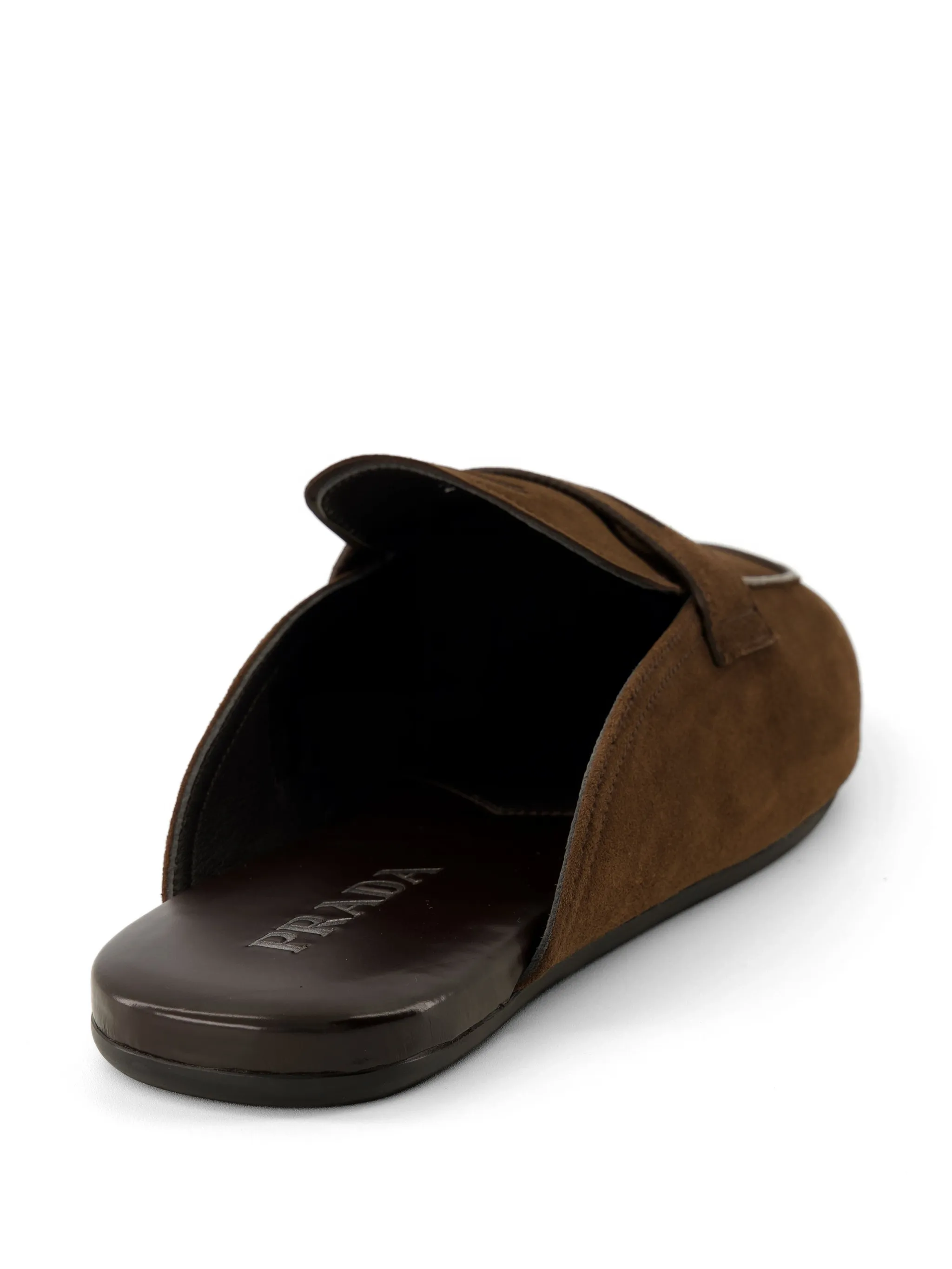 round-toe suede mules