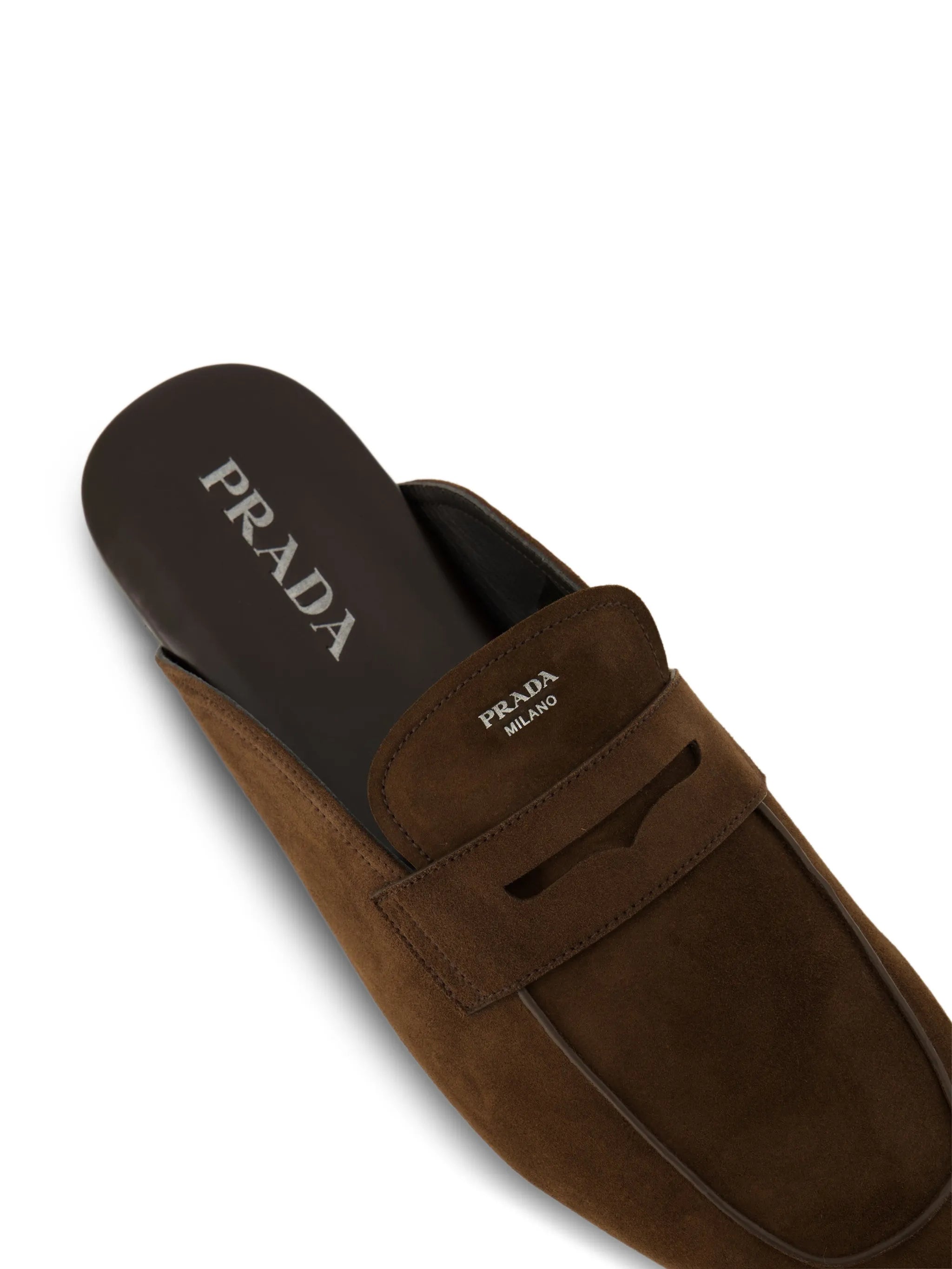 round-toe suede mules
